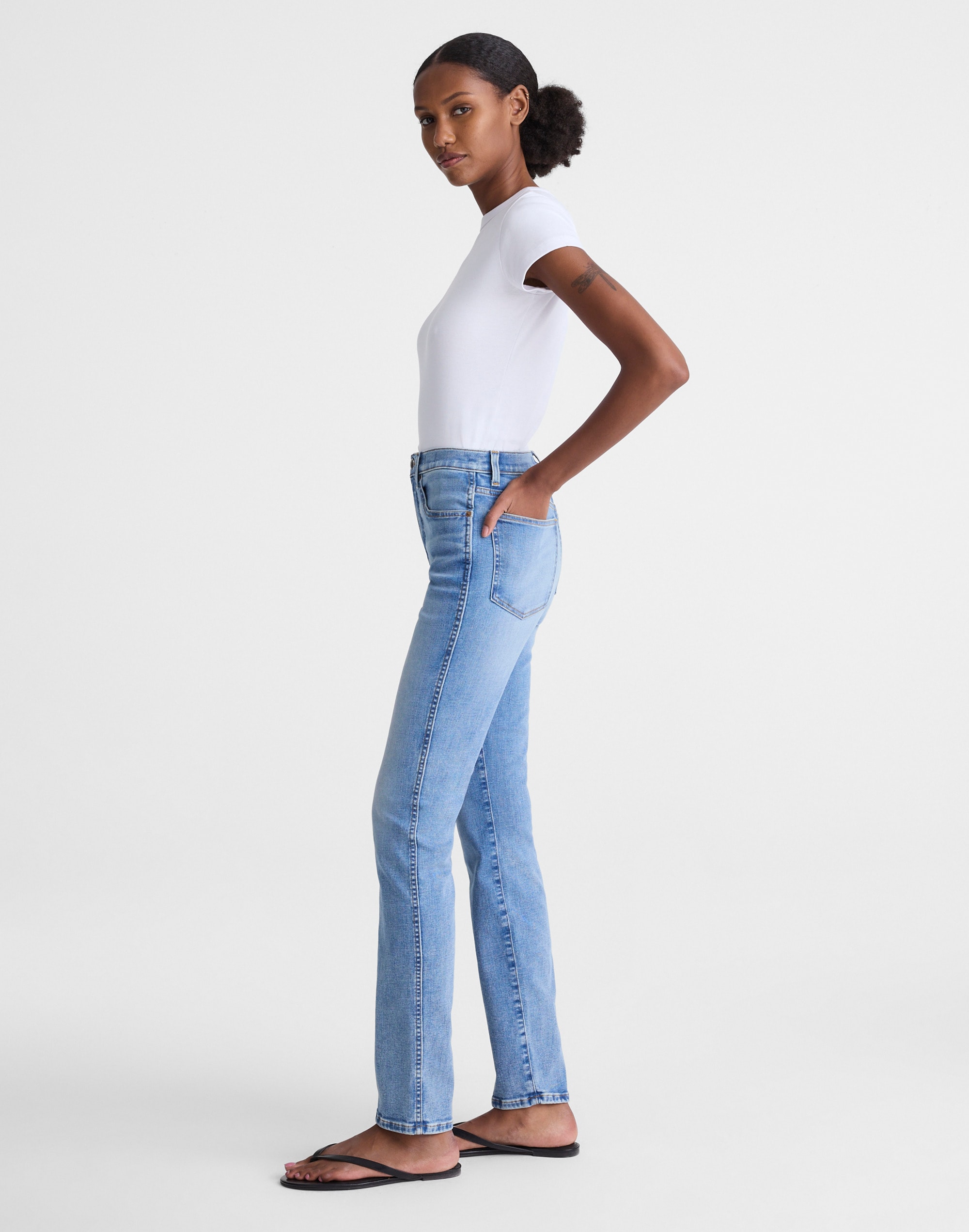 The Pencil Jean in Super Stretch Denim