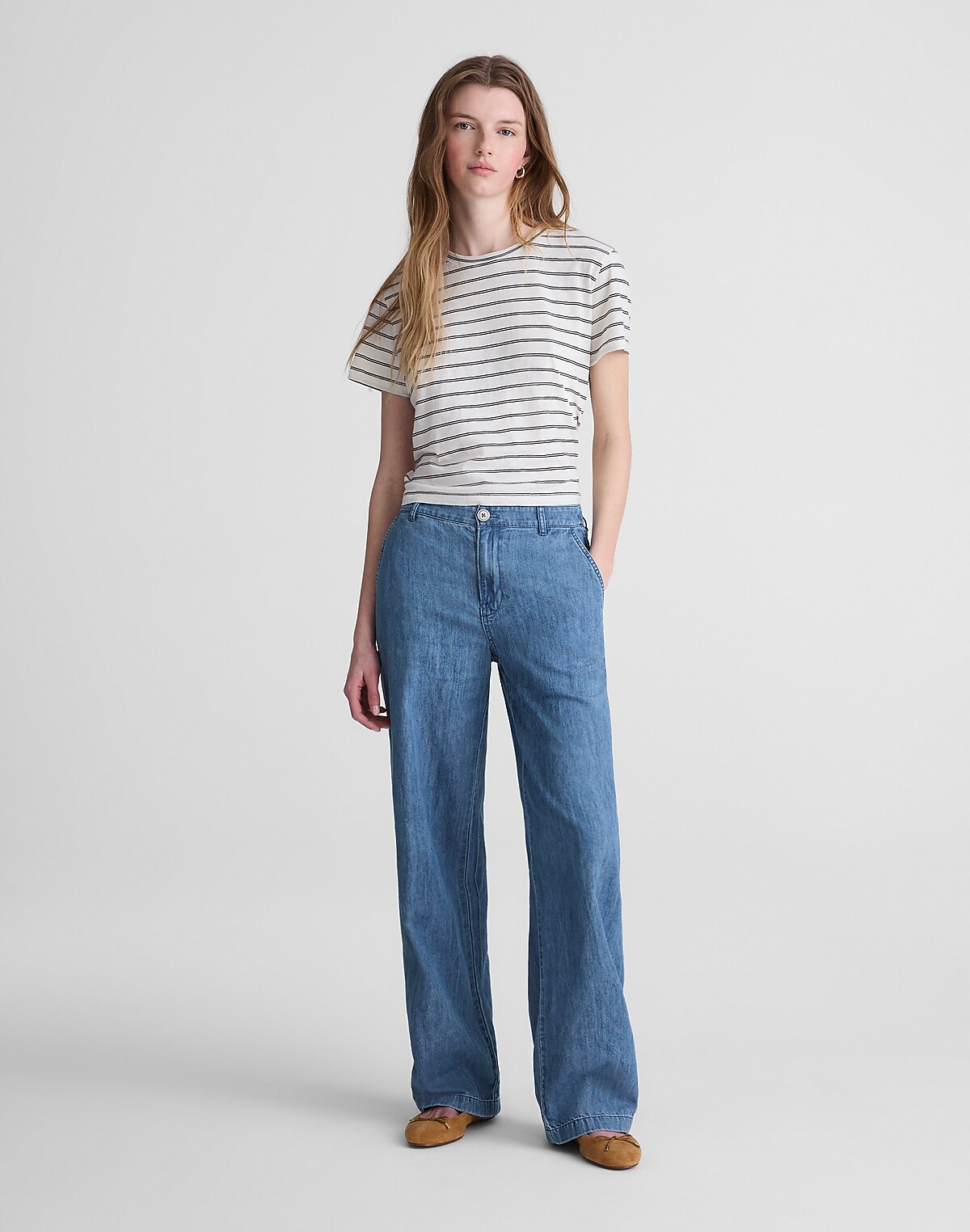 The Zoe Relaxed Straight Denim Pant