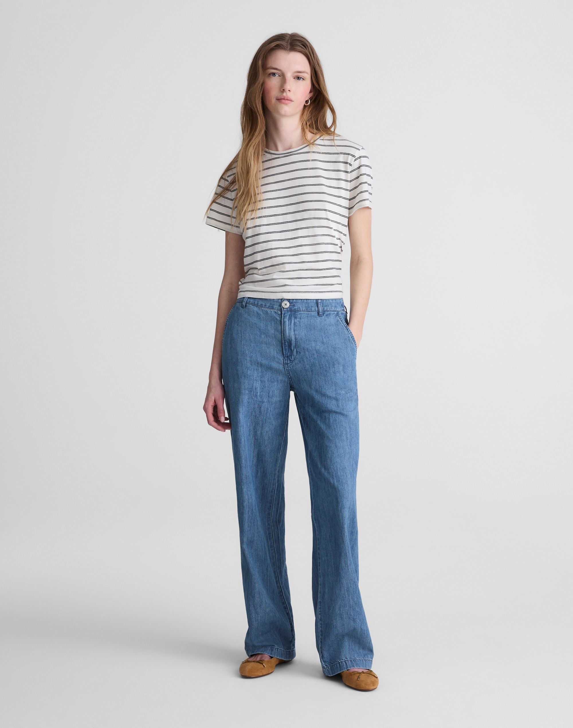 The Zoe Relaxed Straight Denim Pant