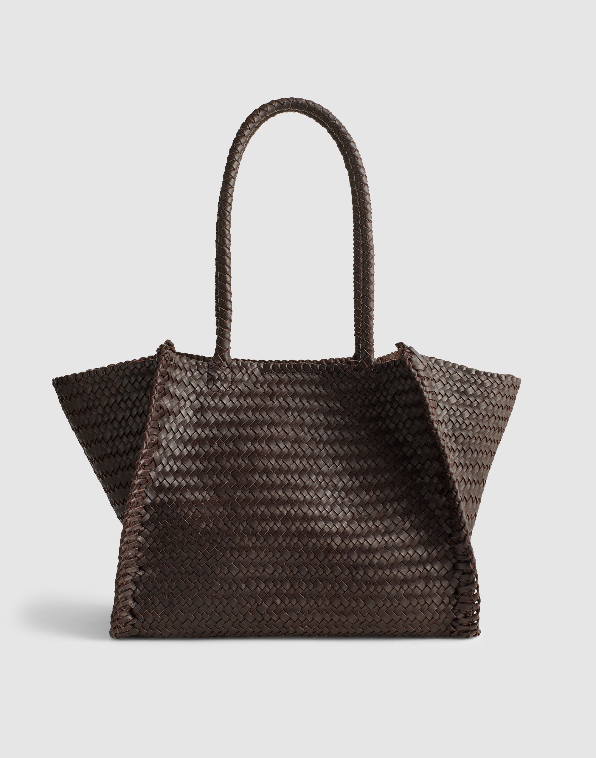 the lexington tote in woven leather