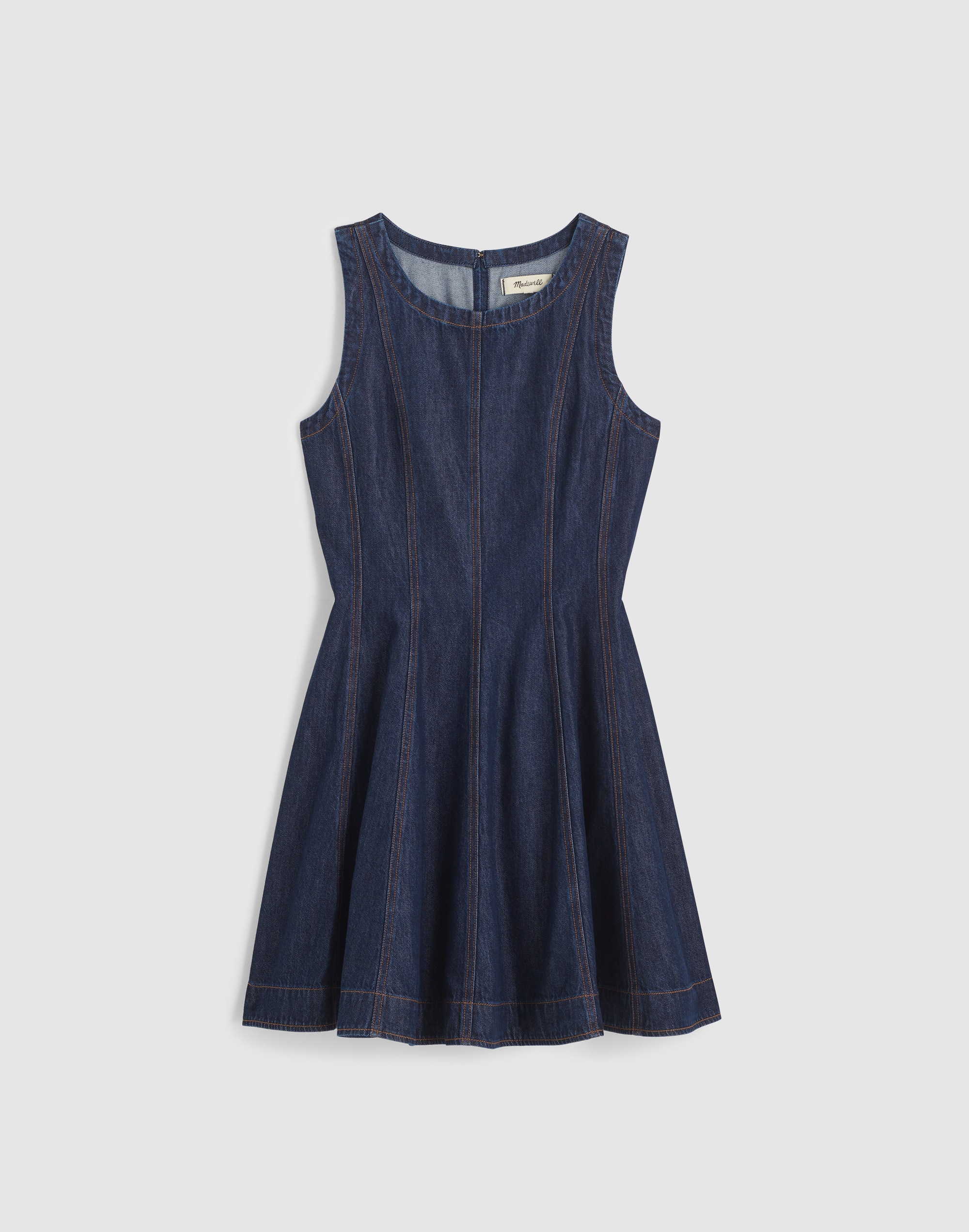 Airy Denim Circle Mini Dress Rinse Wash
