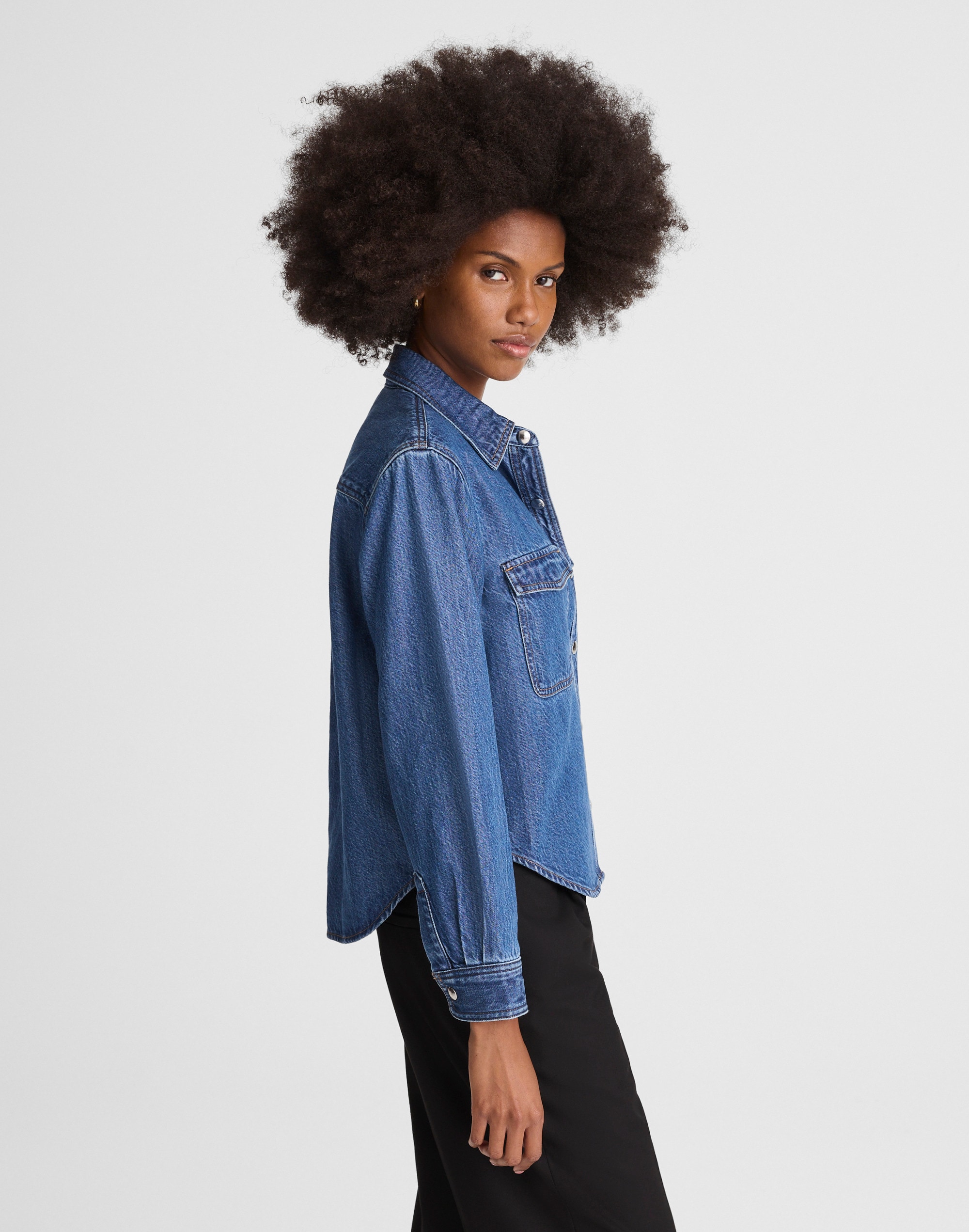 Denim Oversized Shirt-Jacket
