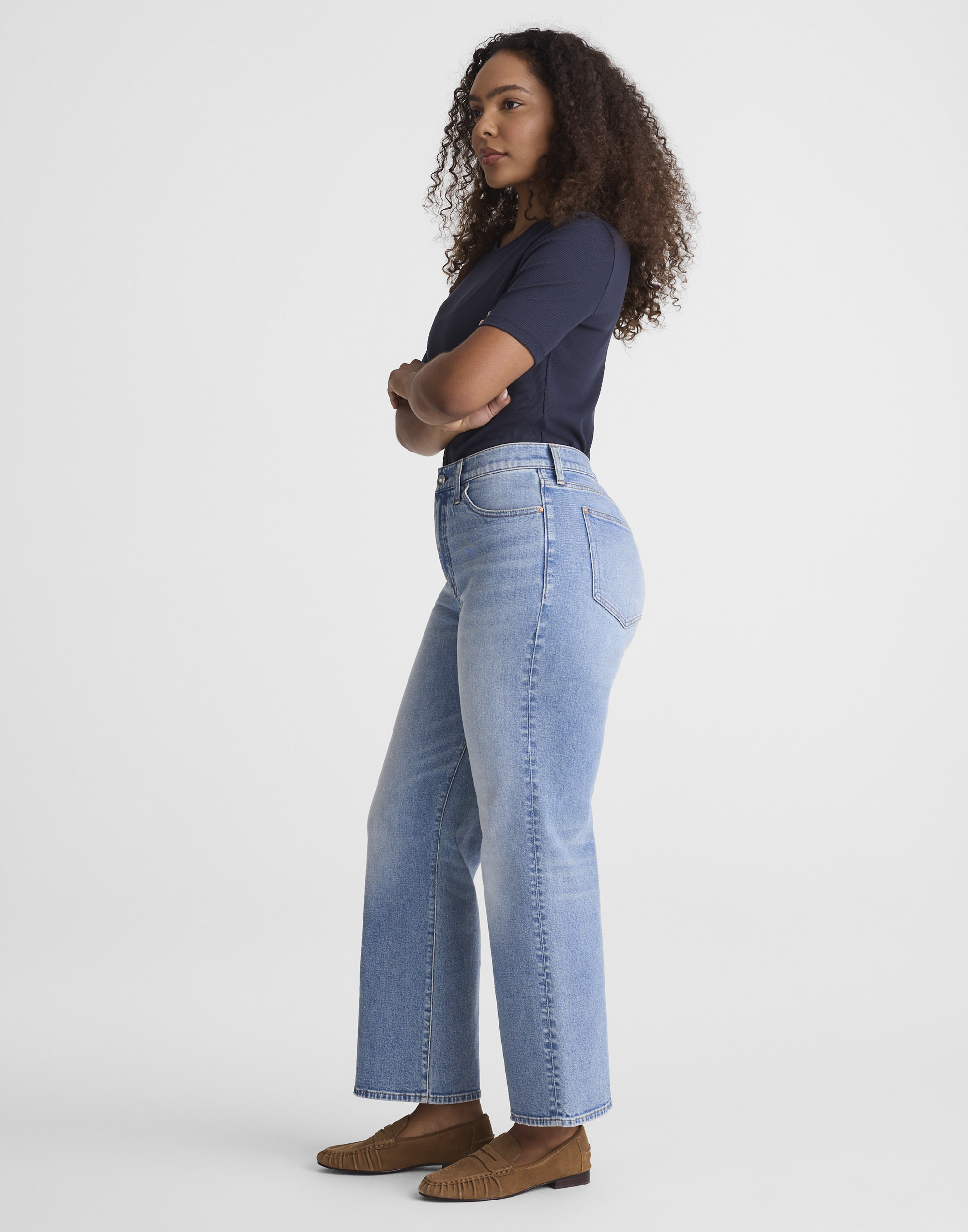 The Curvy Perfect Vintage Wide-Leg Crop Jean