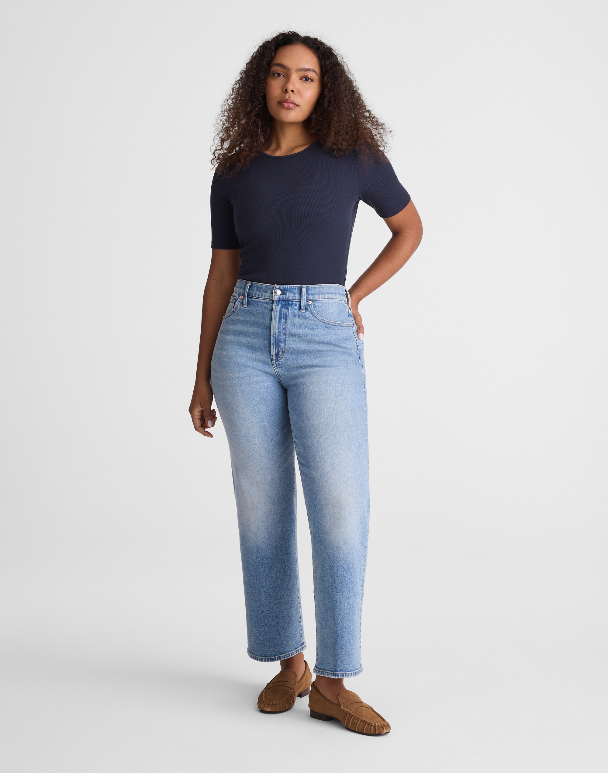 The Curvy Perfect Vintage Wide-Leg Crop Jean