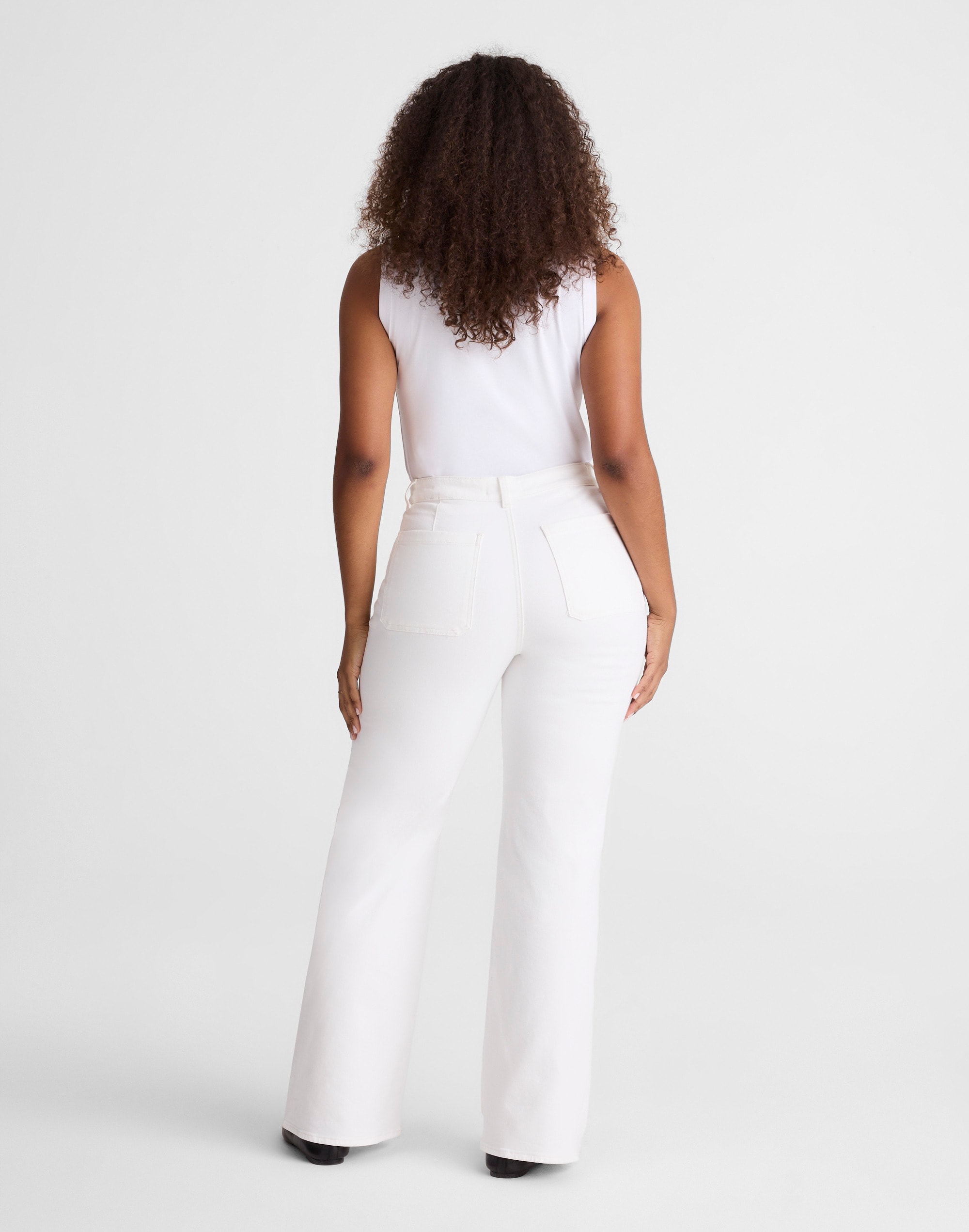 The Curvy Emmy Wide-Leg Jean in Tile White