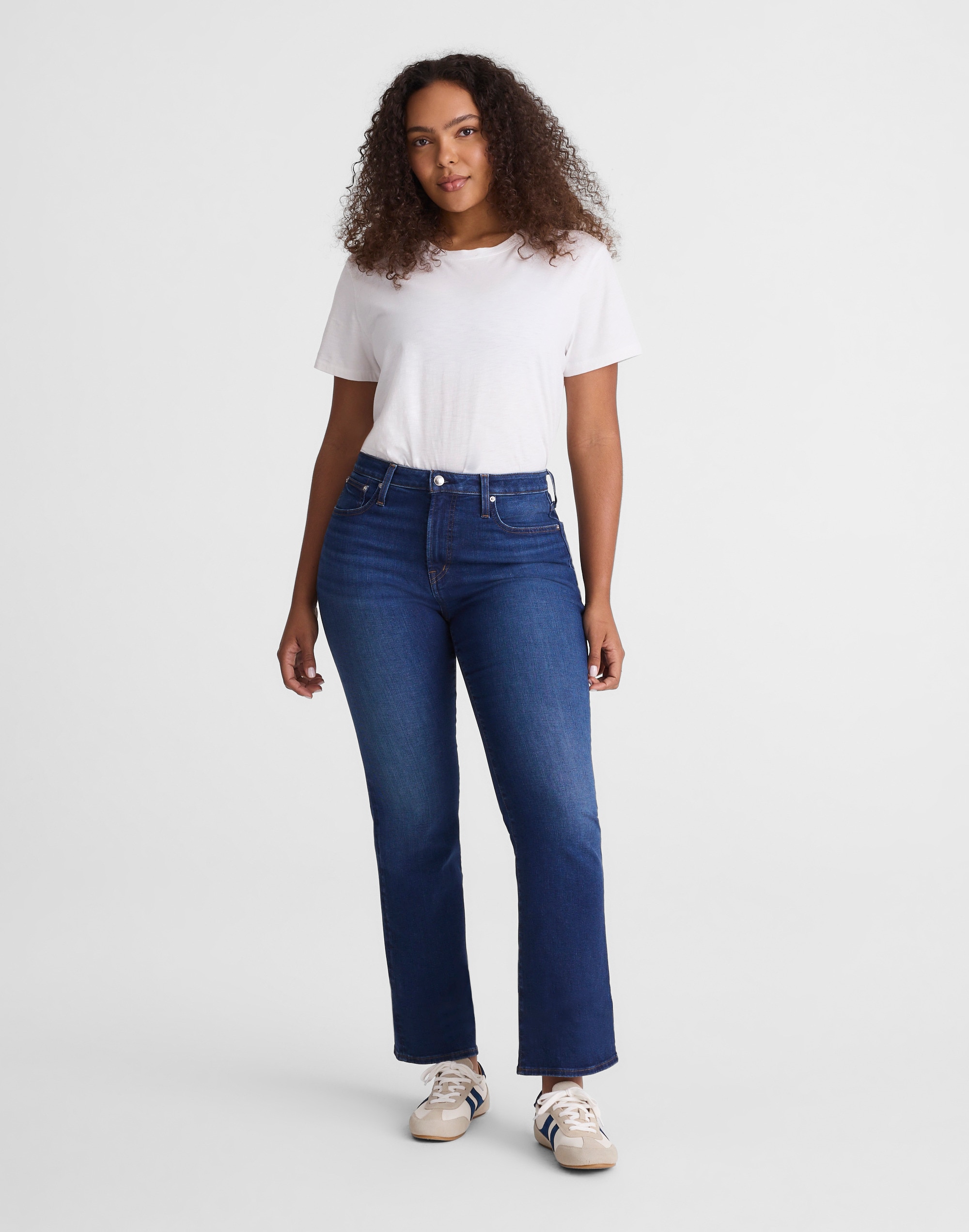 The Curvy Flare Crop Jean in Super Stretch Denim