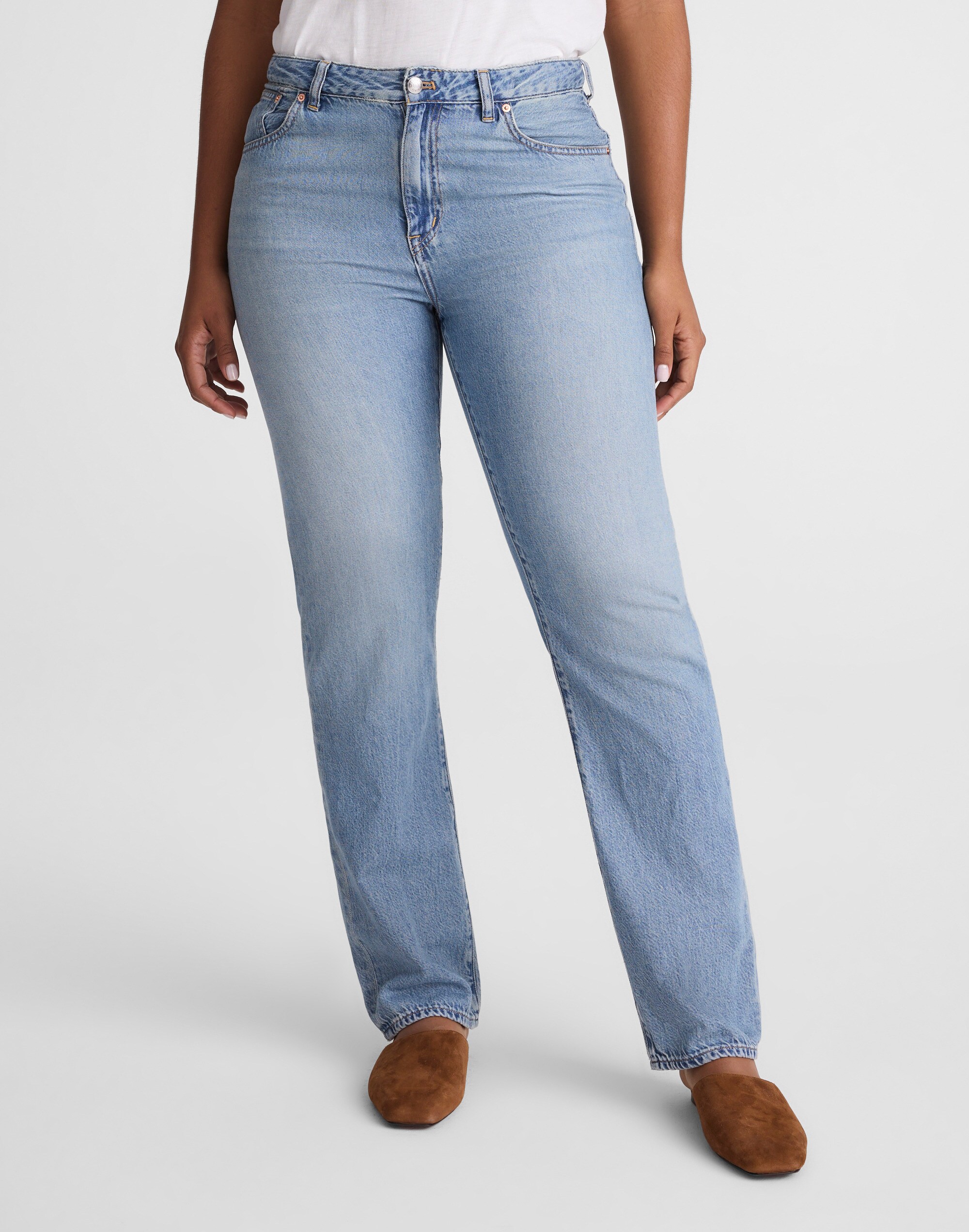 The Curvy Dean Easy Straight Jean in Airy Denim