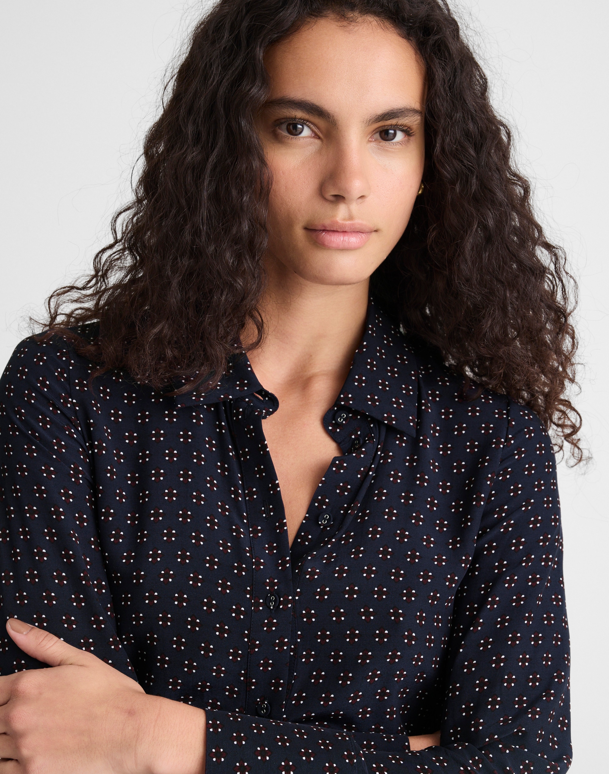 Ruched Midi Shirtdress