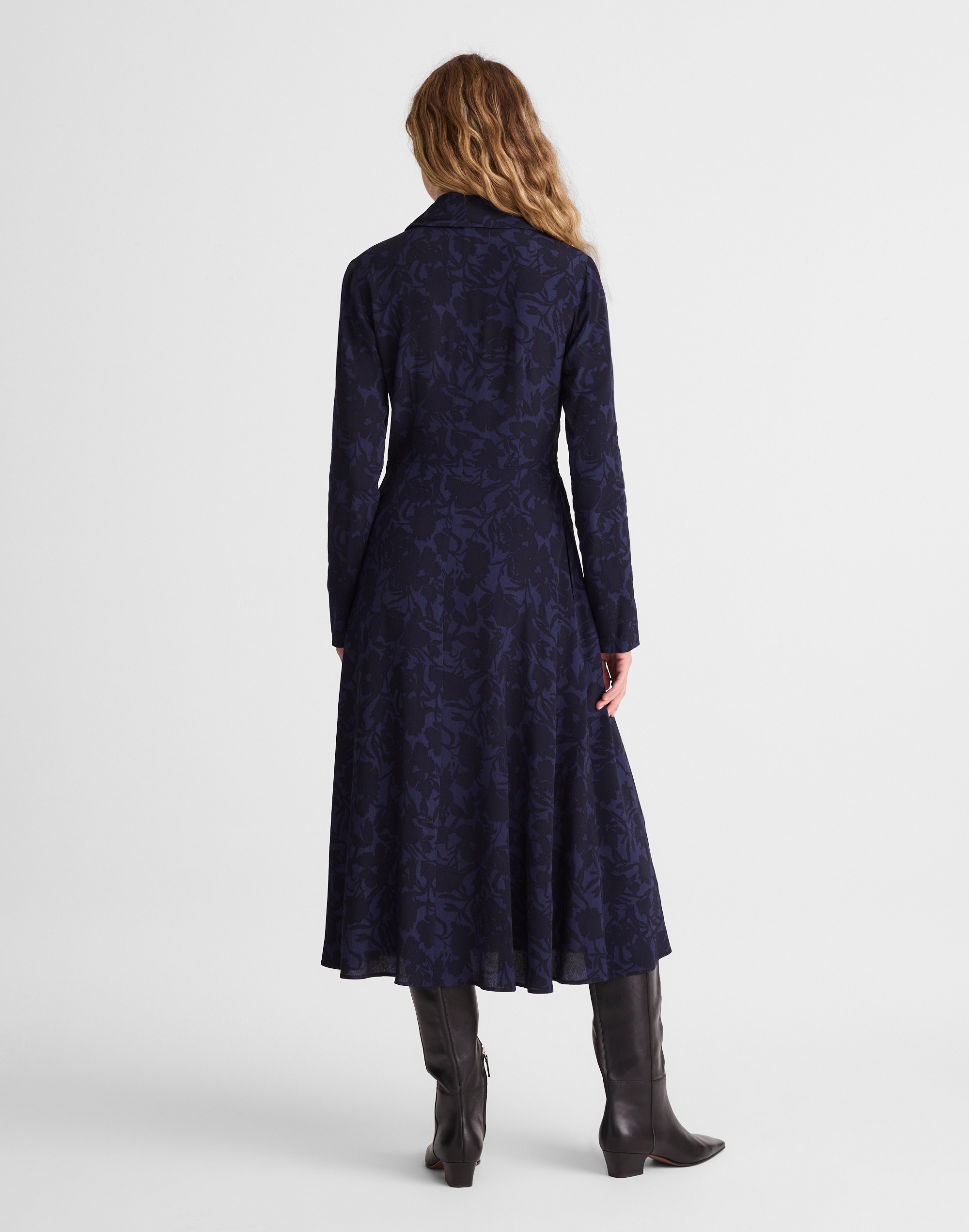 Smocked Midi Shirtdress