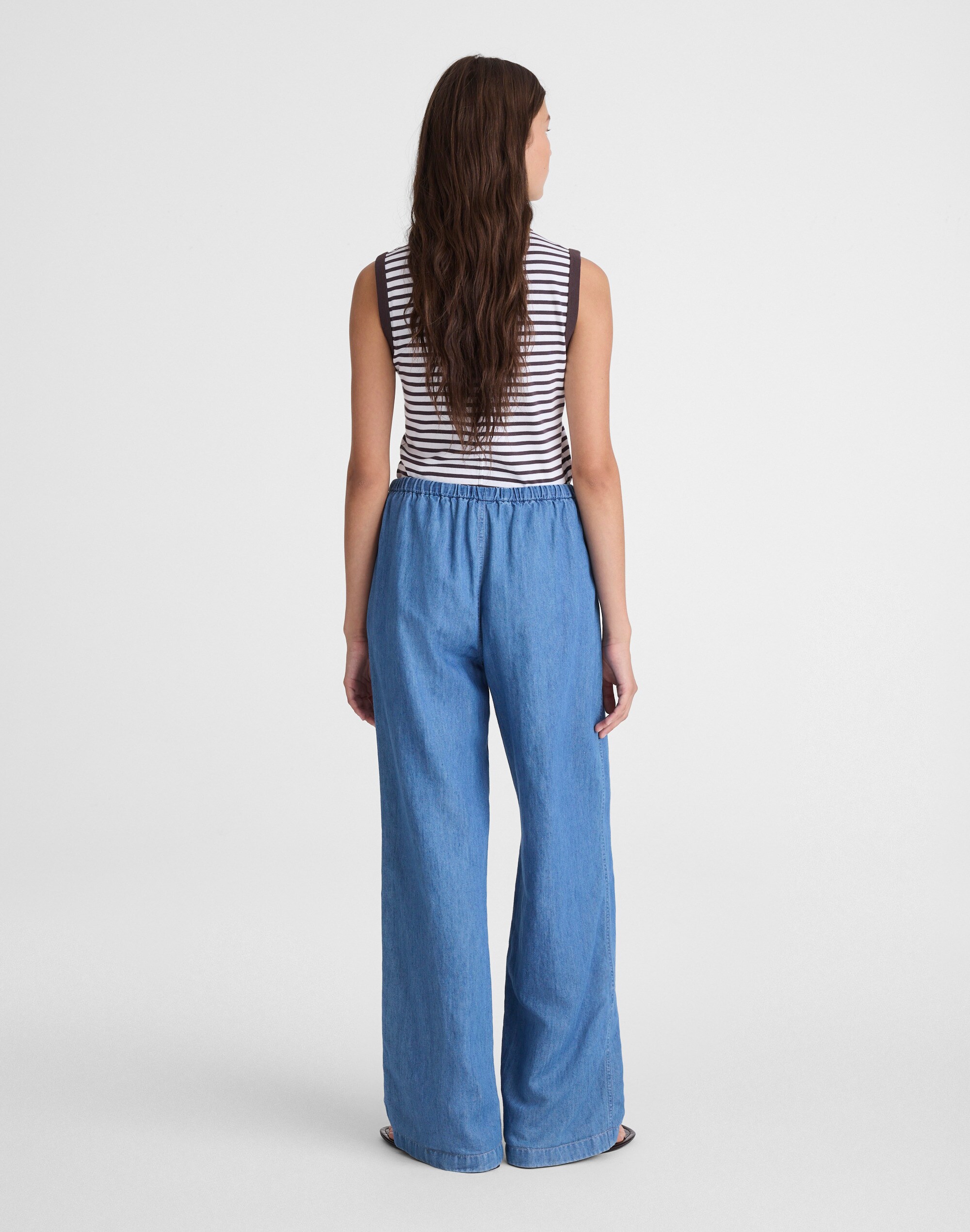 Denim Pull-On Pants