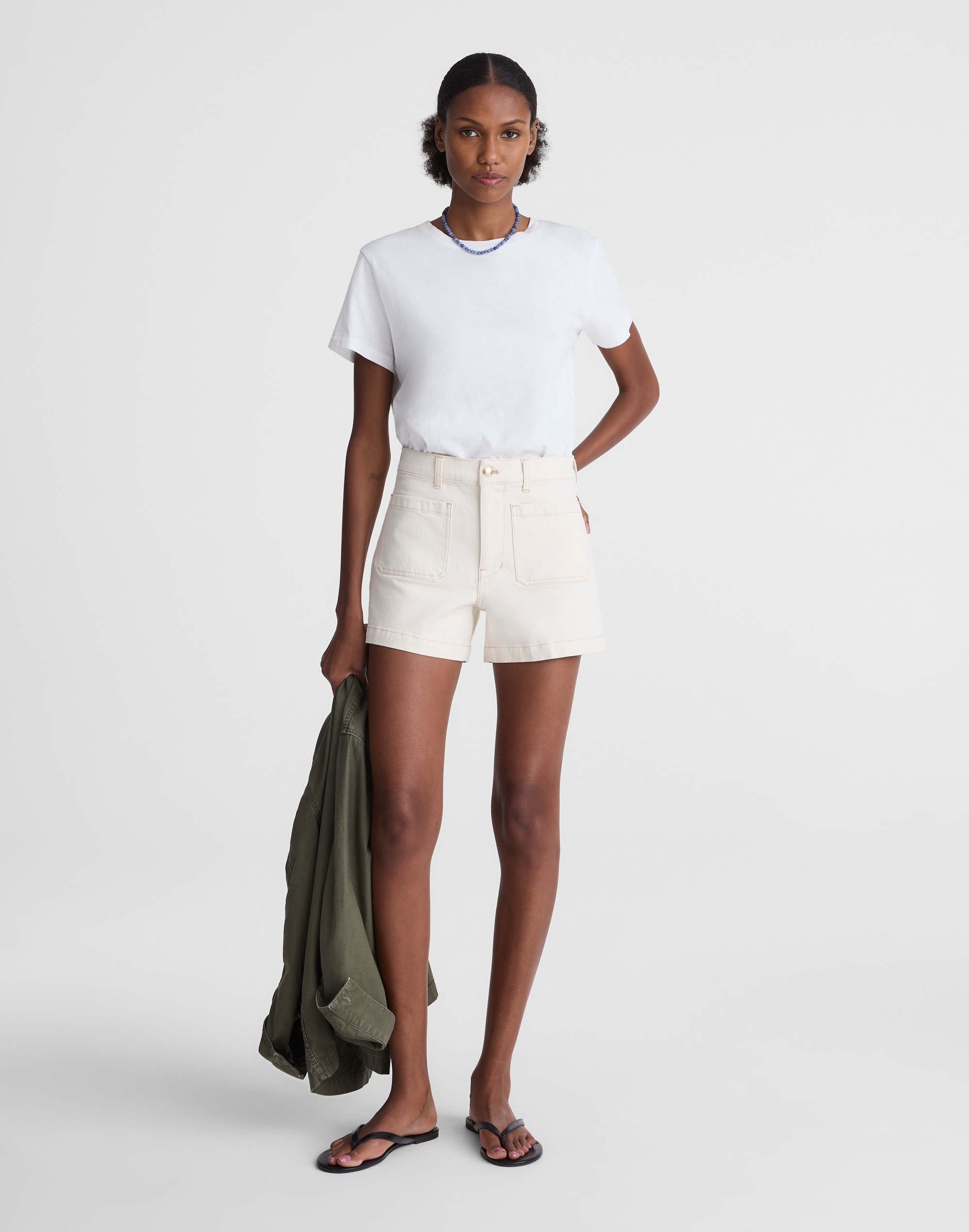 Madewell The Emmy Denim Short In White