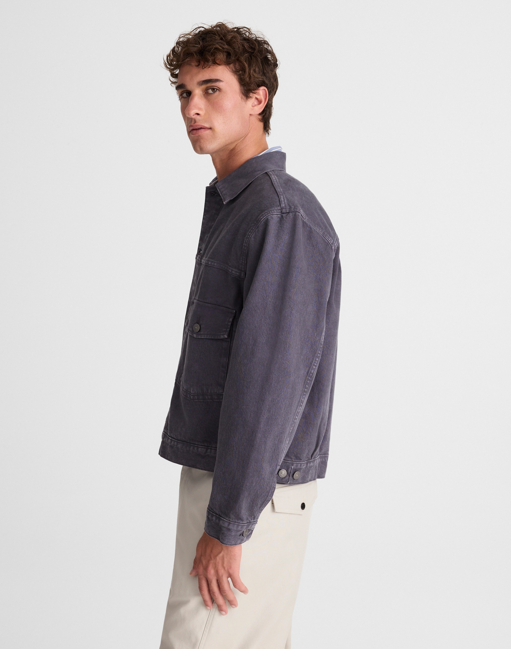 Denim Single-Pocket Jacket