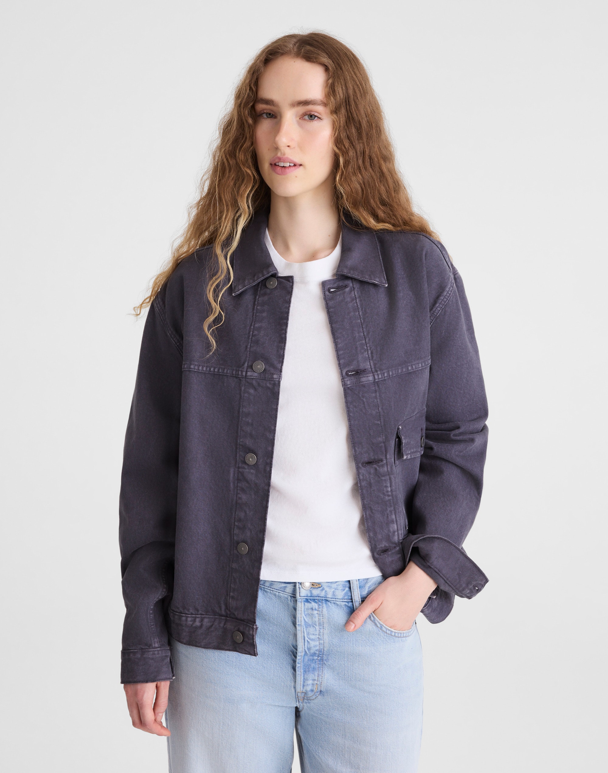 Denim Single-Pocket Jacket
