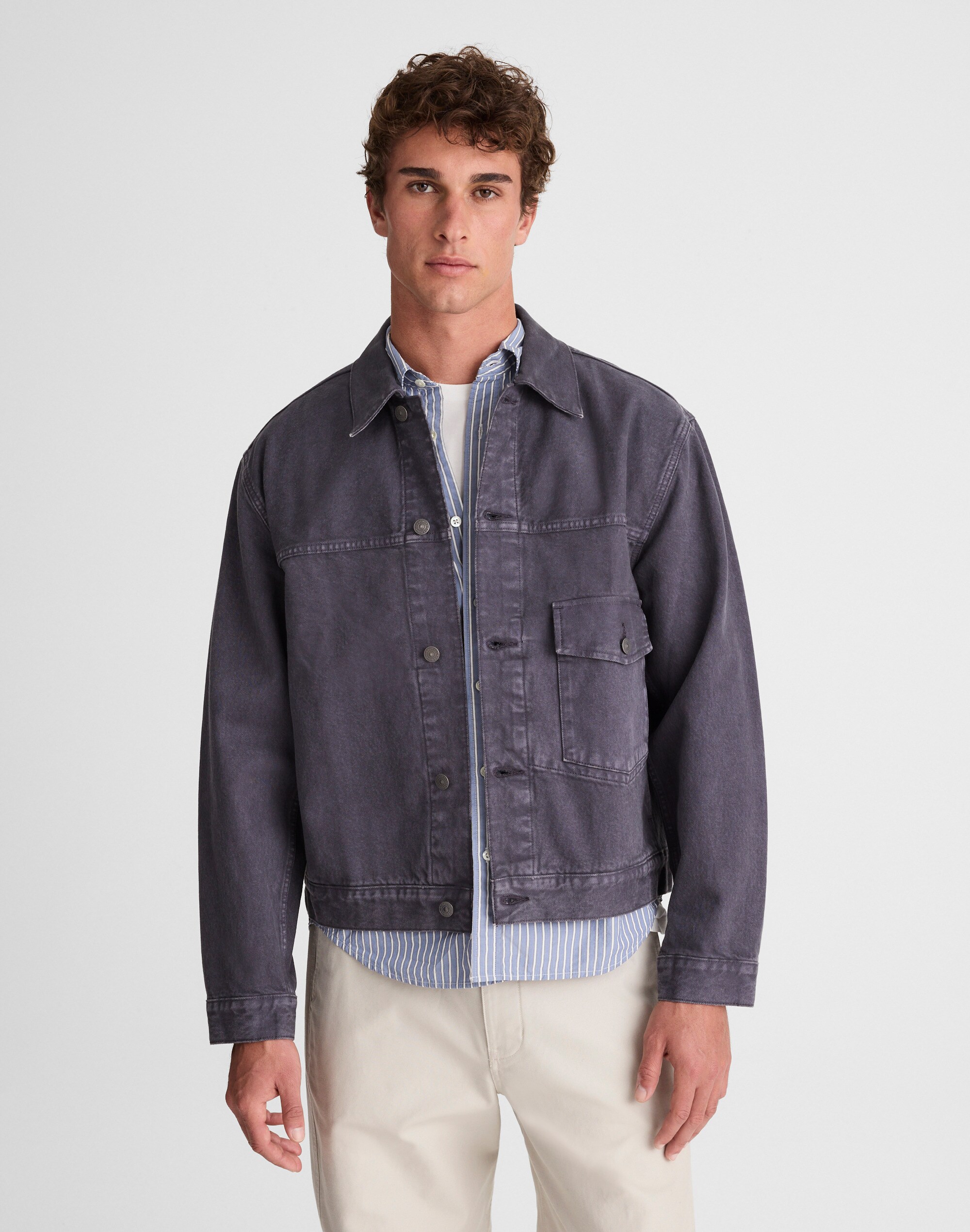 Denim Single-Pocket Jacket