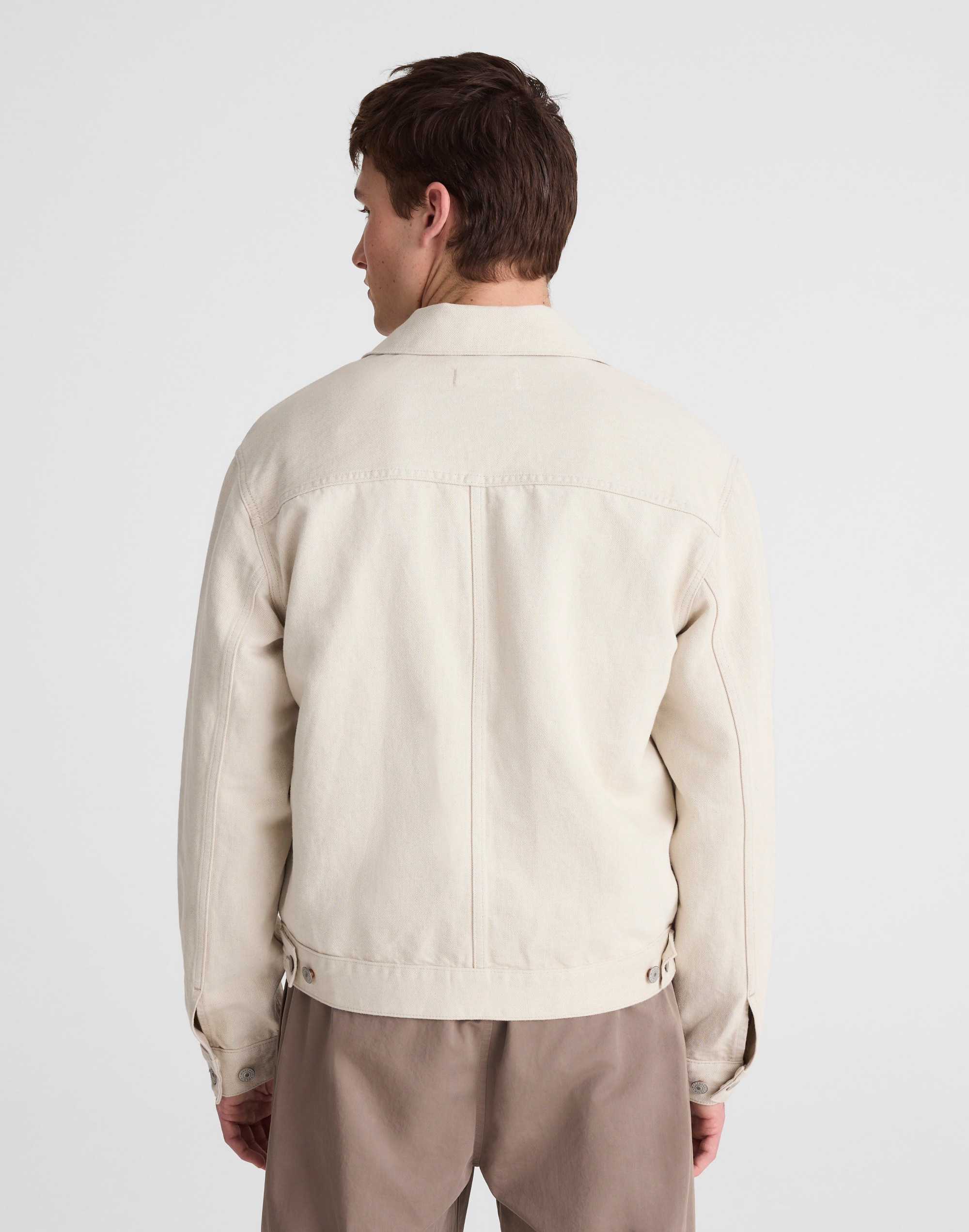 Denim Zip-Front Trucker Jacket