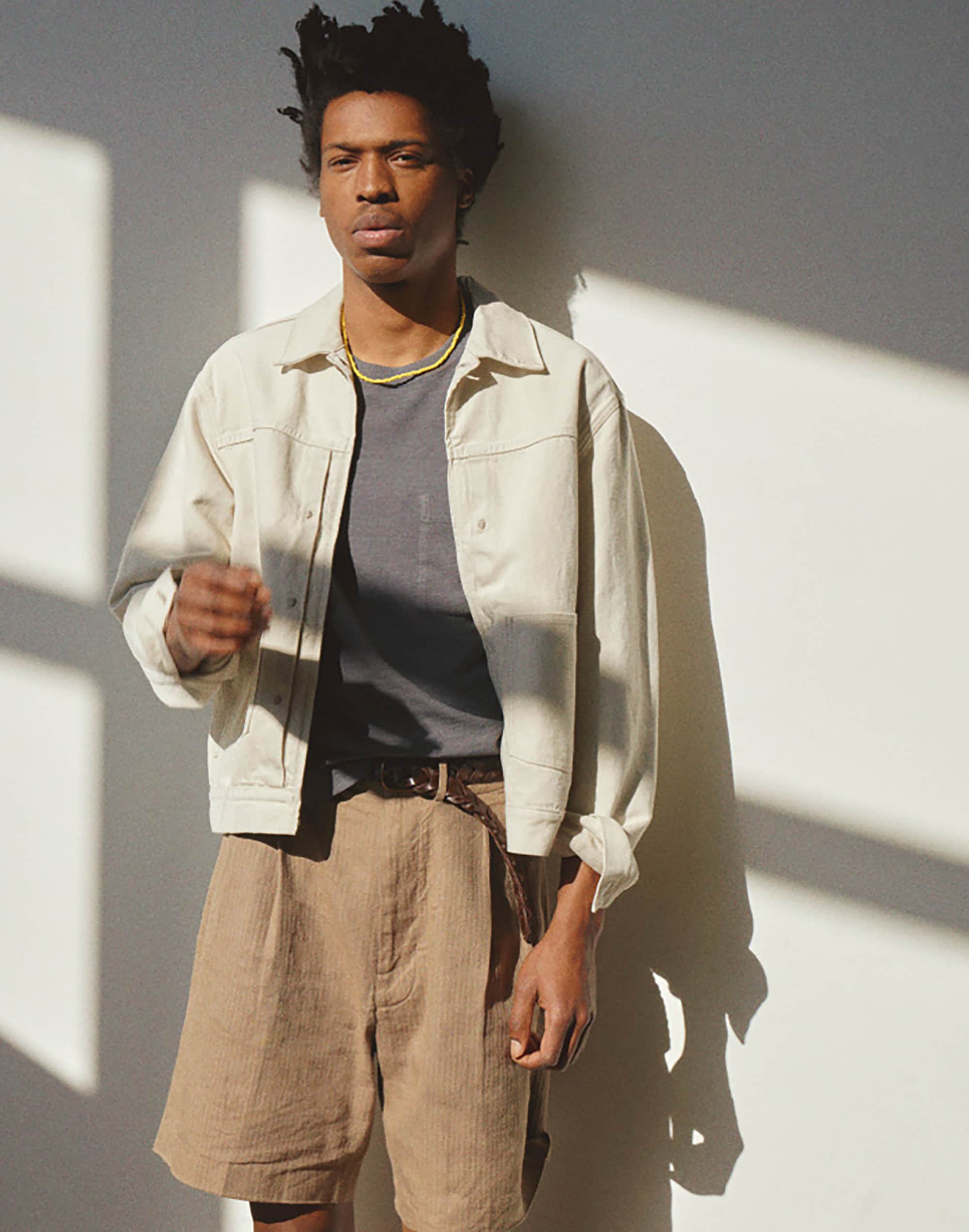 Denim Zip-Front Trucker Jacket