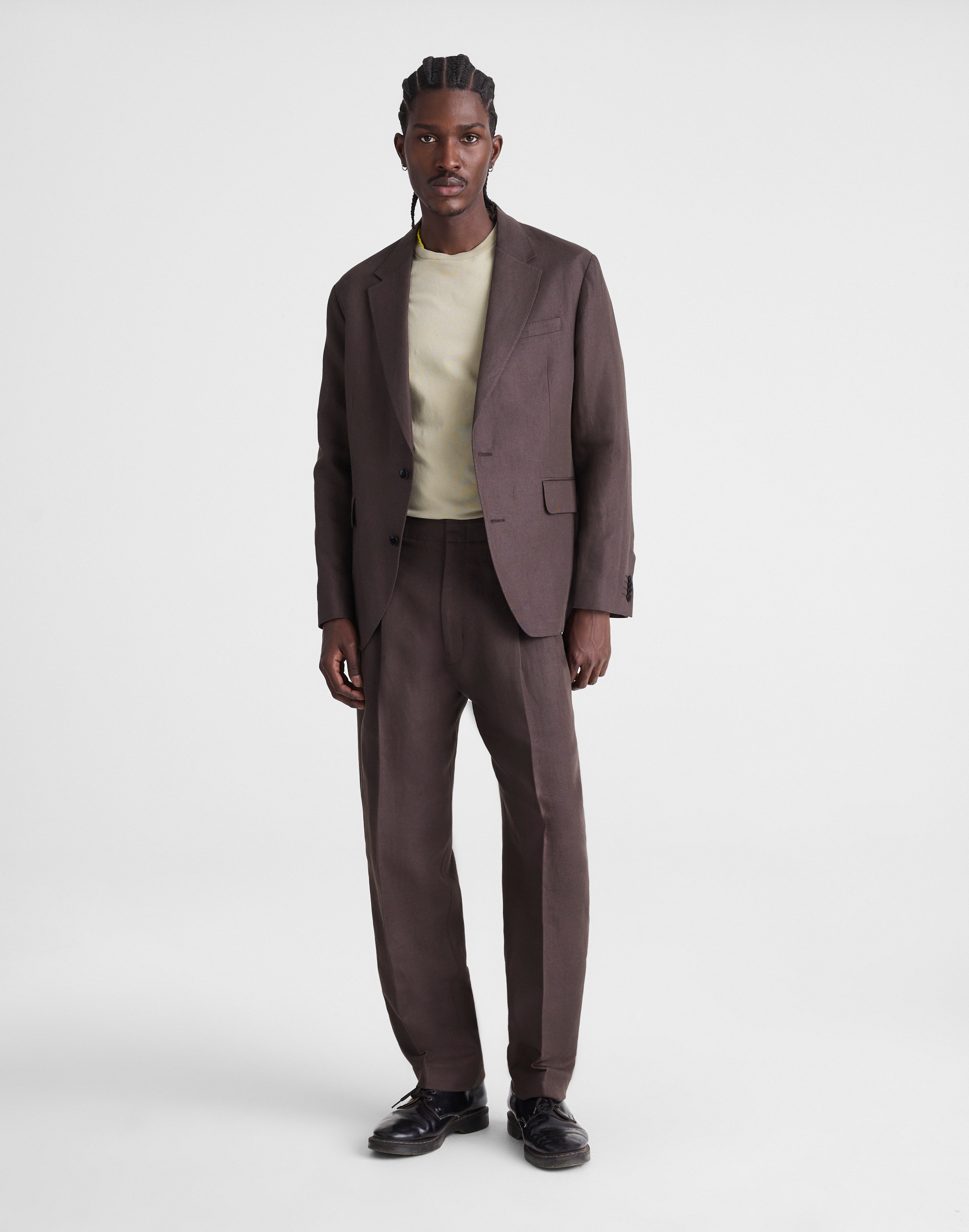 Unstructured Blazer in Linen-Cotton Blend