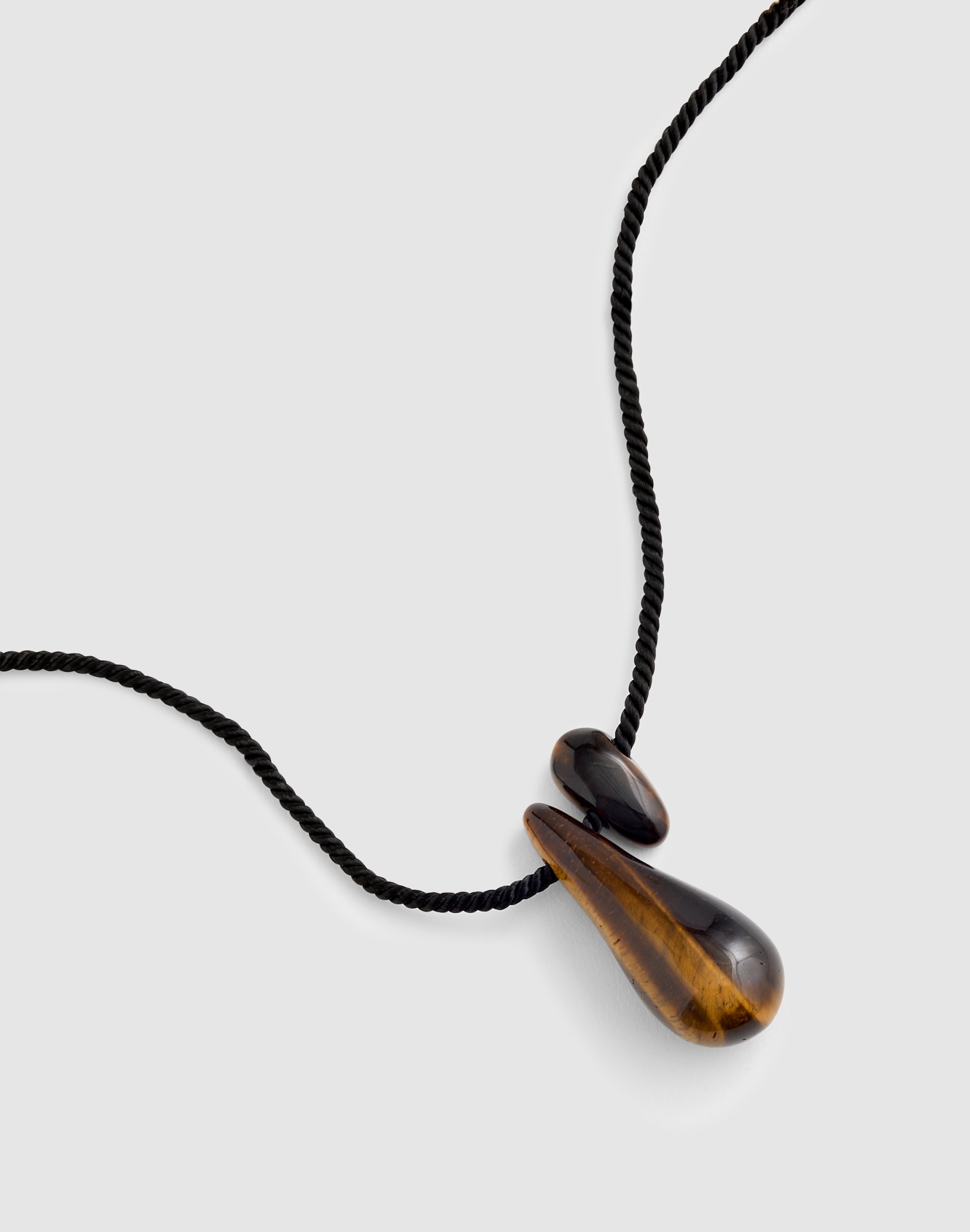 Madewell Semiprecious Double Droplet Pendant Necklace In Brown