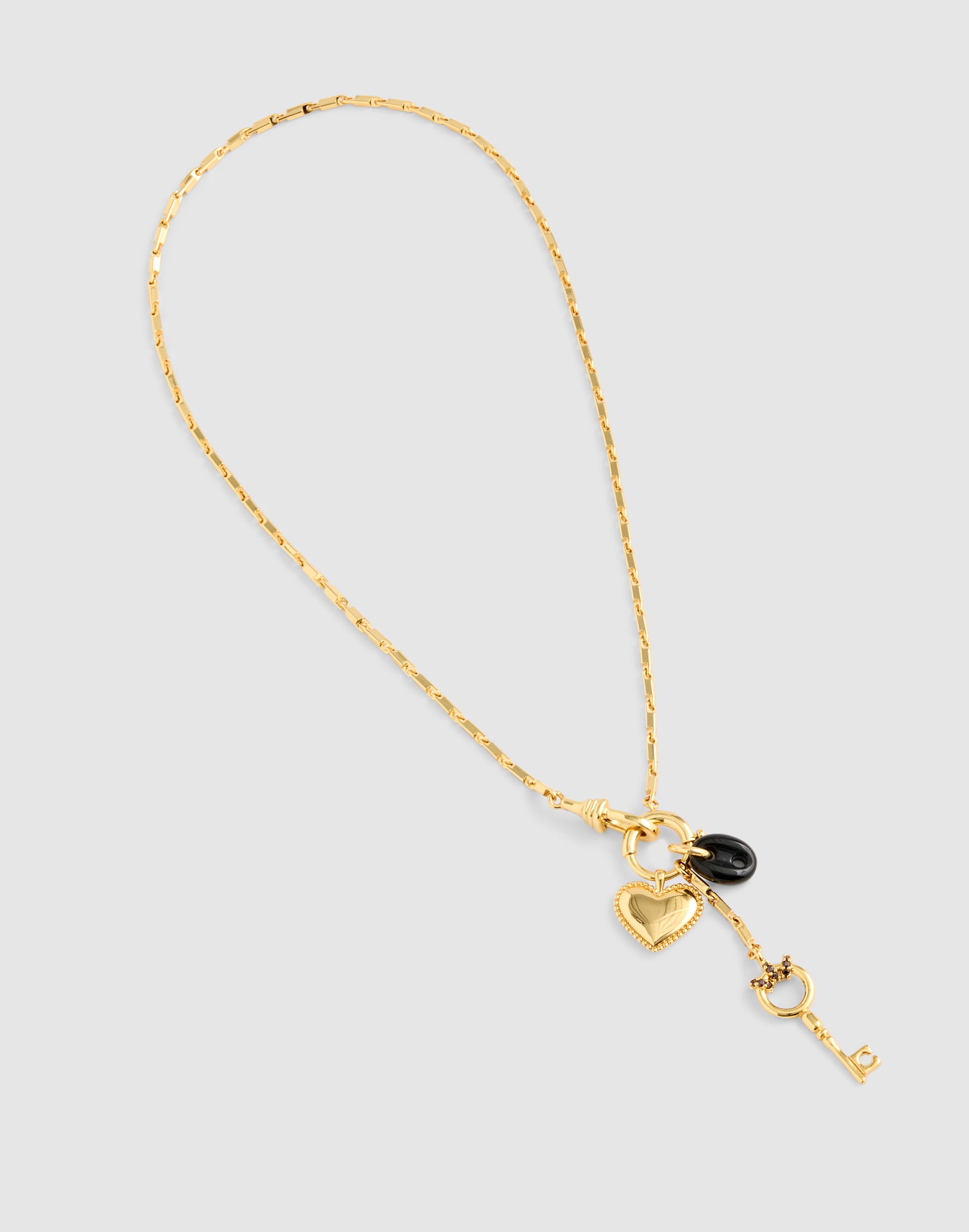 Bar Watch Chain Charm Necklace