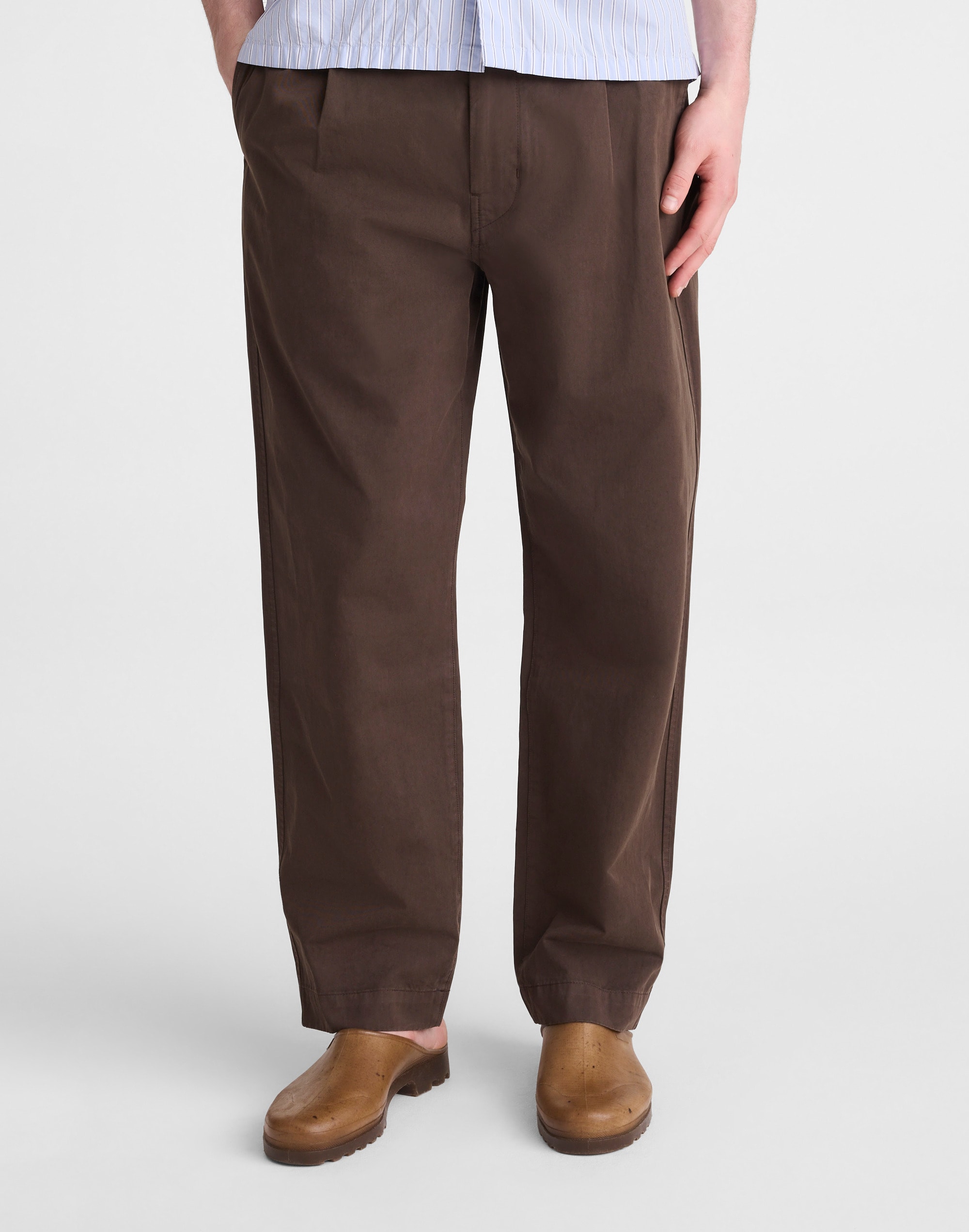 Pleated Chino Pants in Uniform Twill