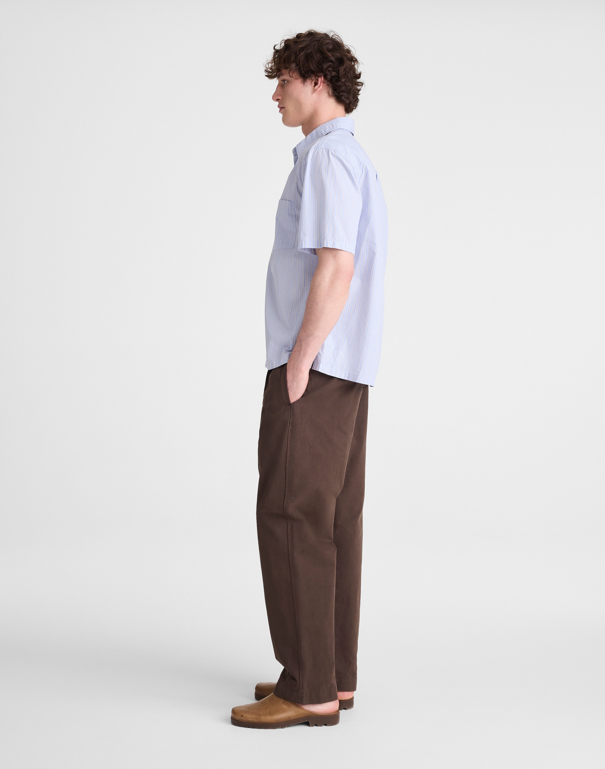 Pleated Chino Pants in Uniform Twill