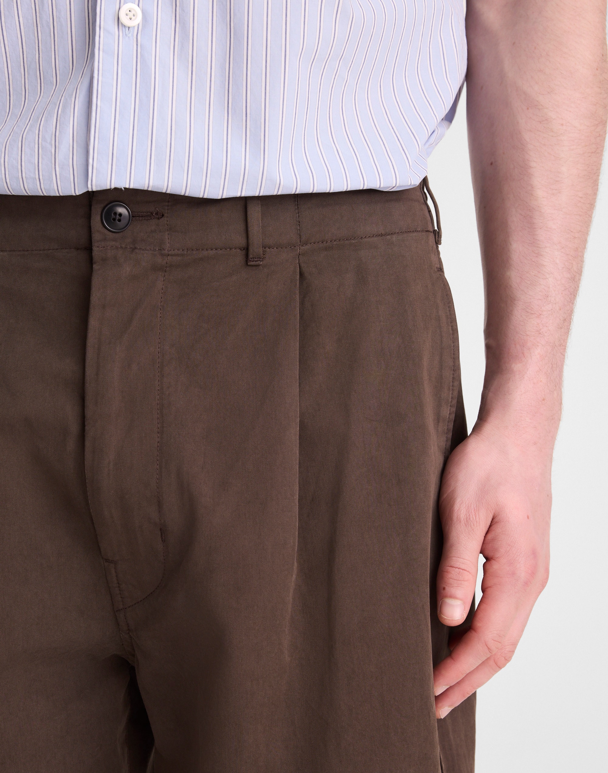 Pleated Chino Pants in Uniform Twill
