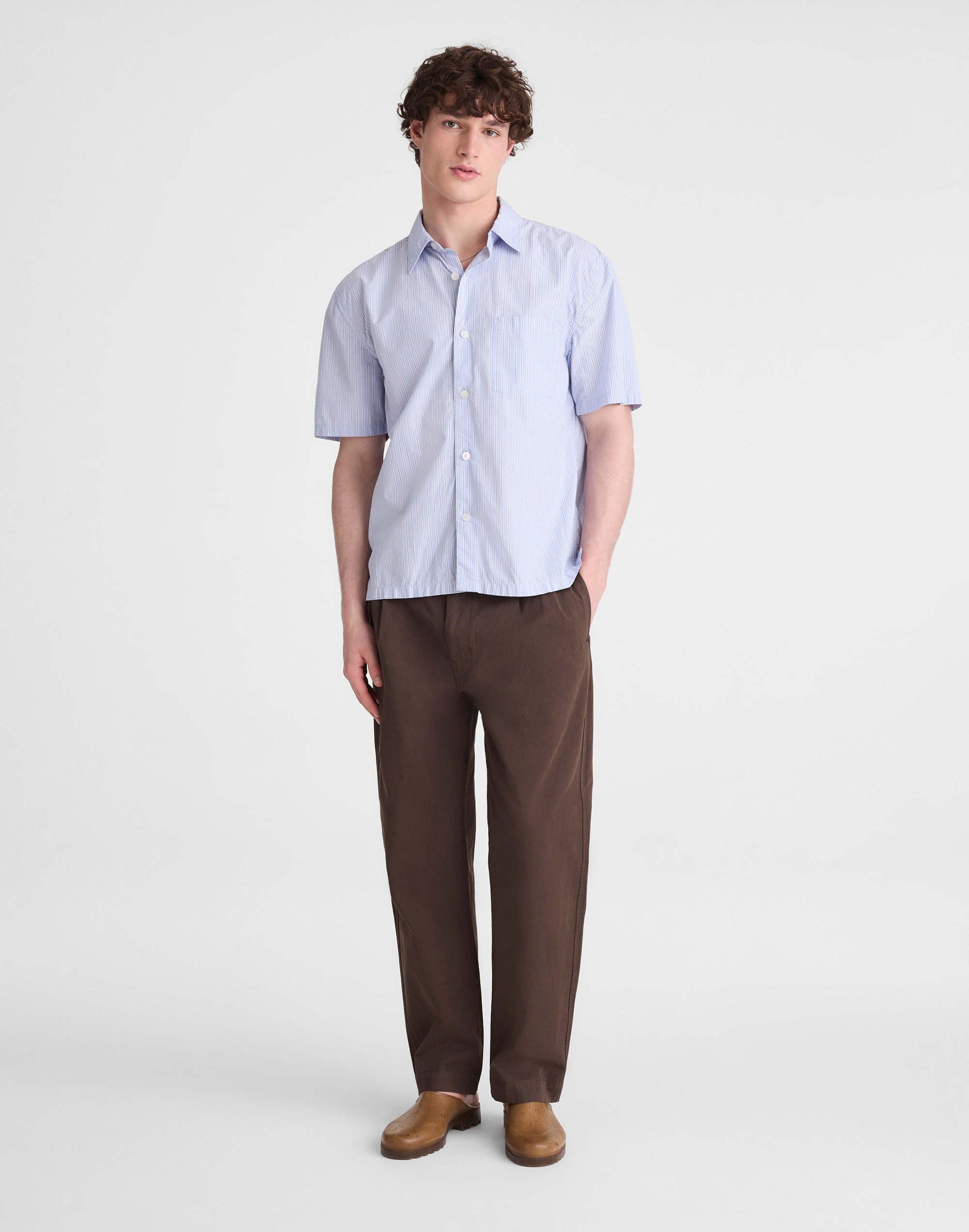 Pleated Chino Pants in Uniform Twill