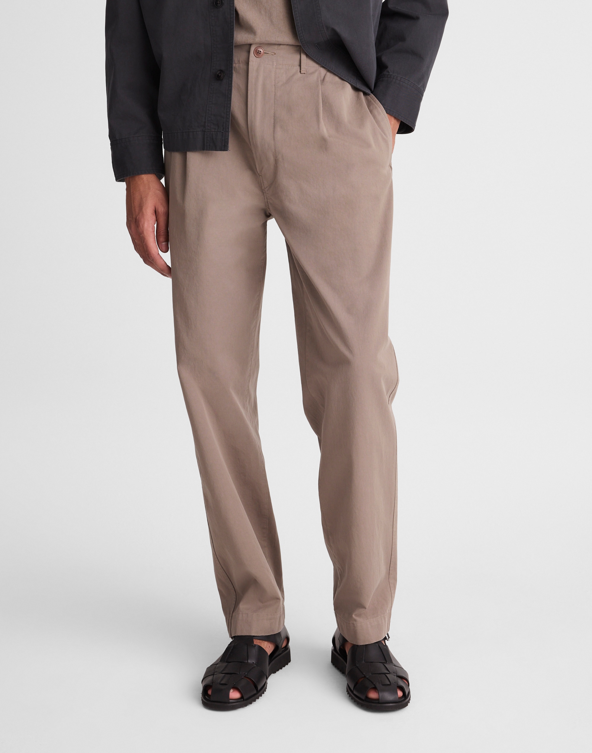 Pleated Chino Pants in Uniform Twill