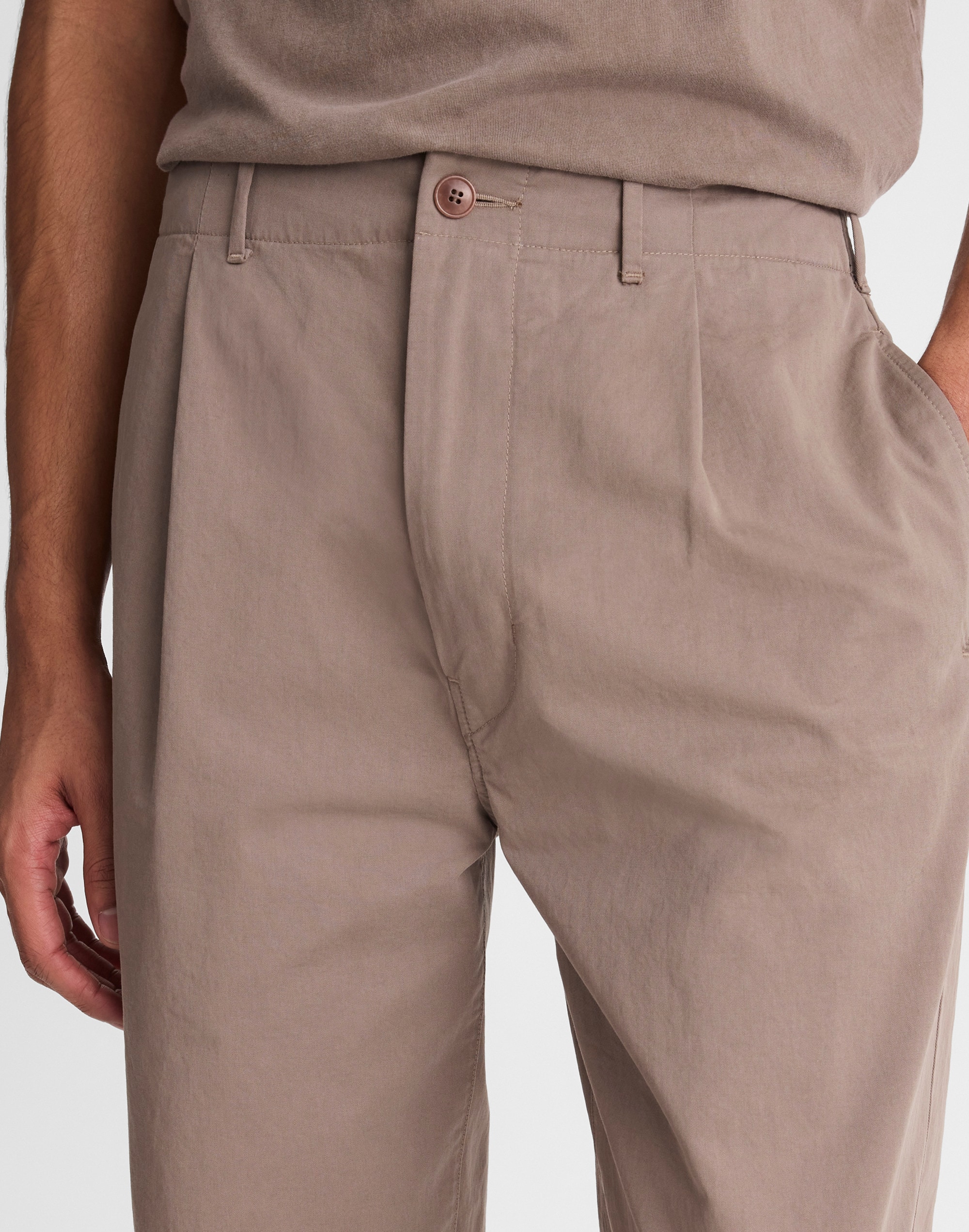 Pleated Chino Pants in Uniform Twill