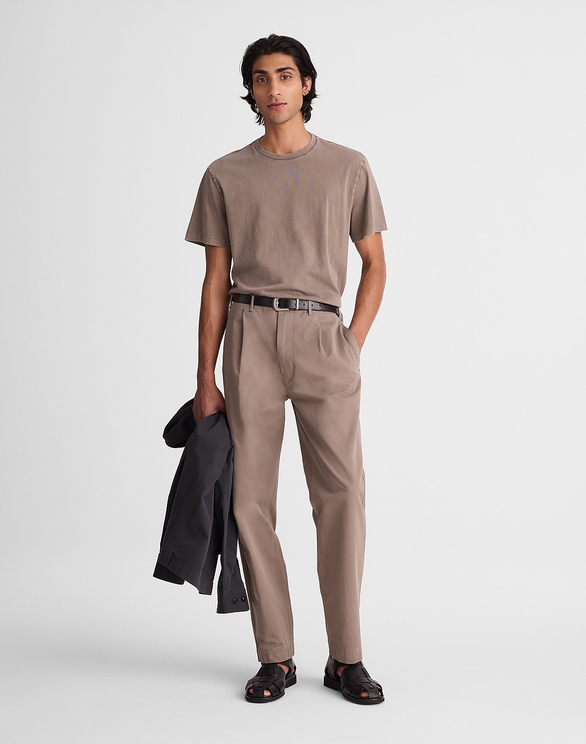 Pleated Chino Pants in Uniform Twill