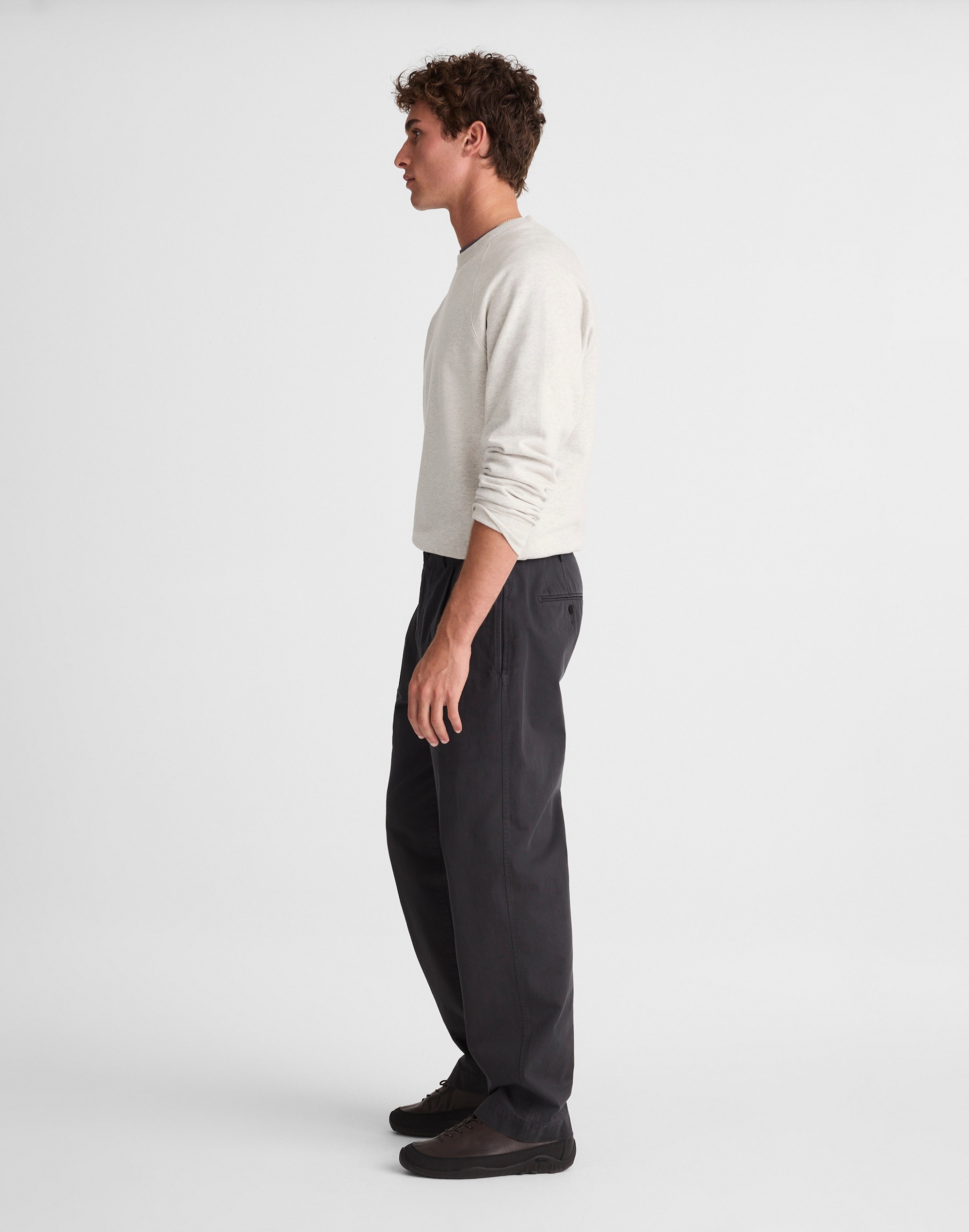 Pleated Chino Pants in Uniform Twill