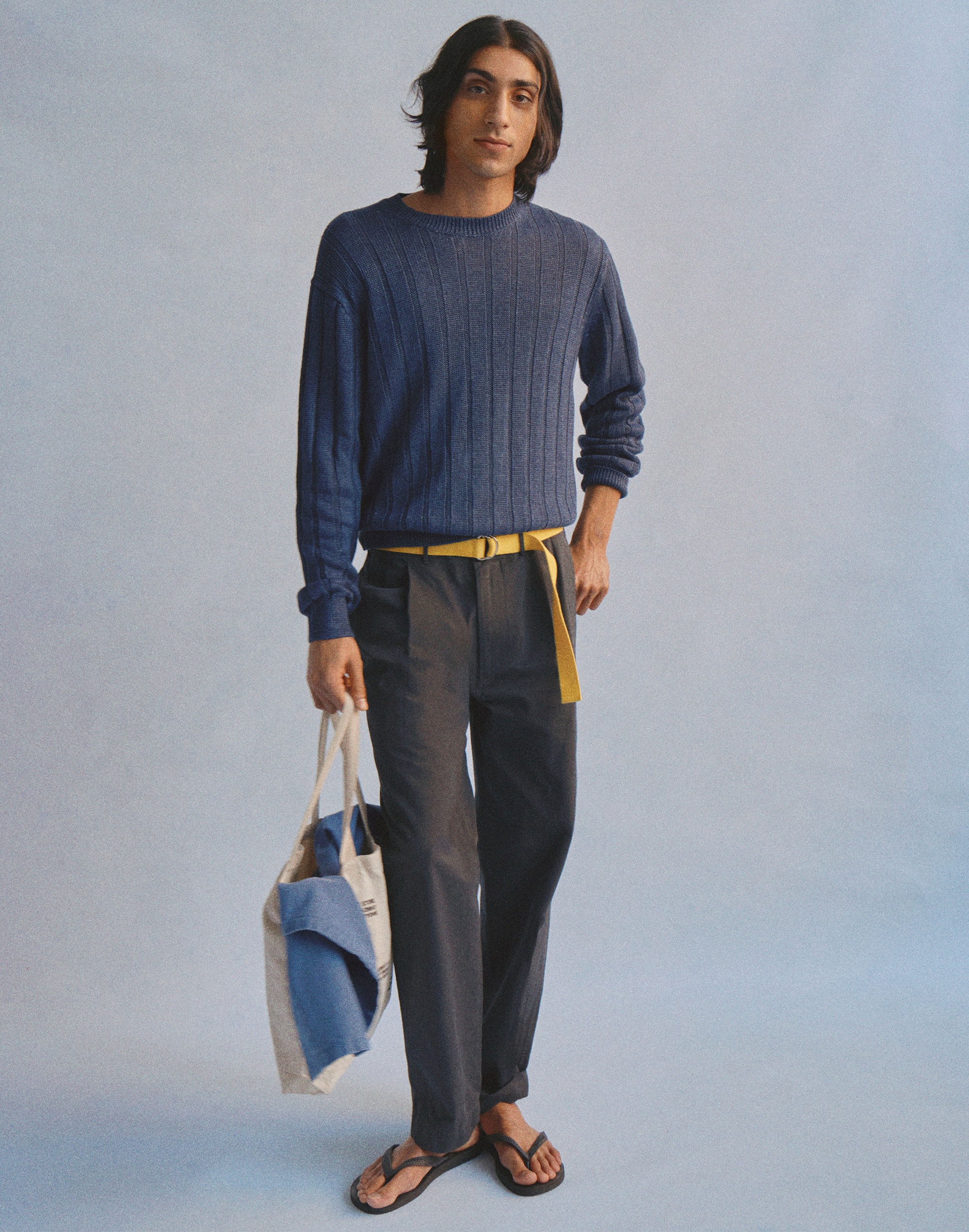 Pleated Chino Pants in Uniform Twill