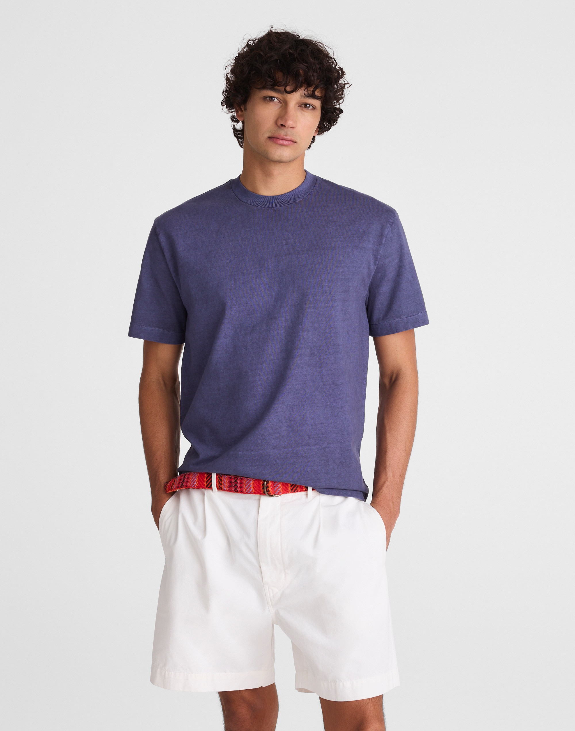 Pleated Chino Shorts in Uniform Twill