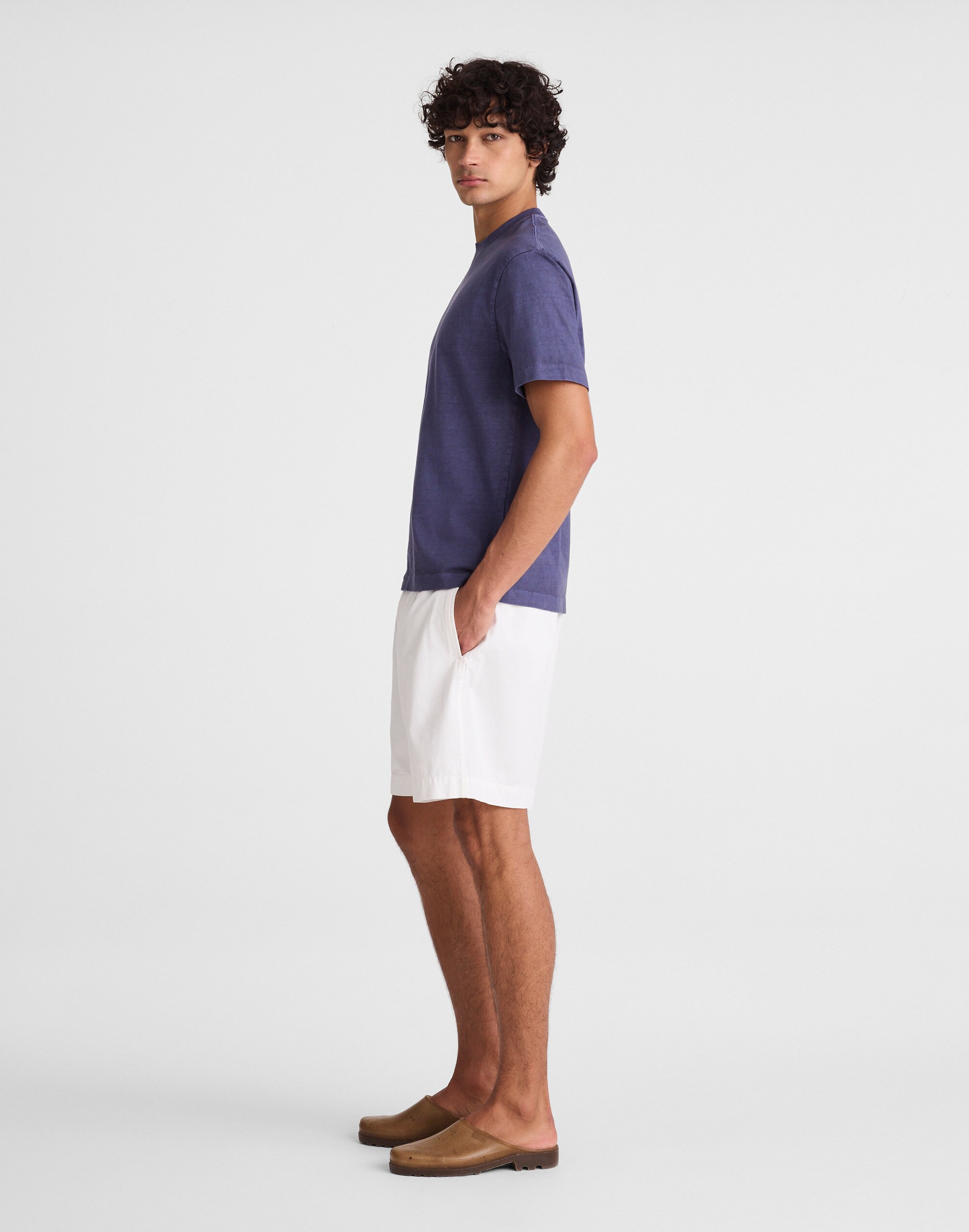 Pleated Chino Shorts in Uniform Twill