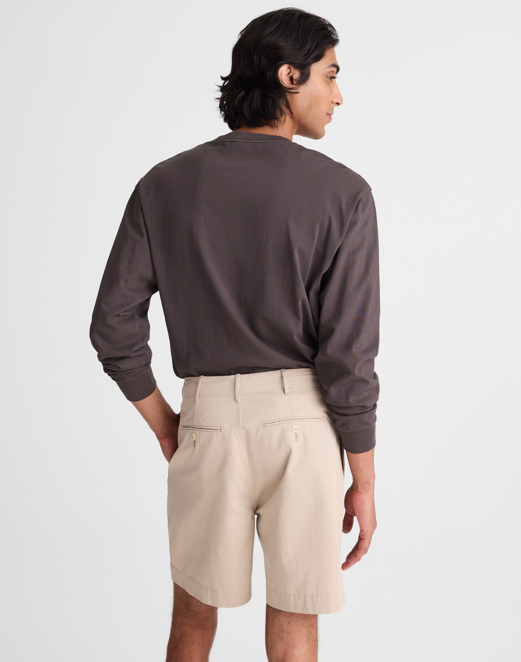 Pleated Chino Shorts in Uniform Twill