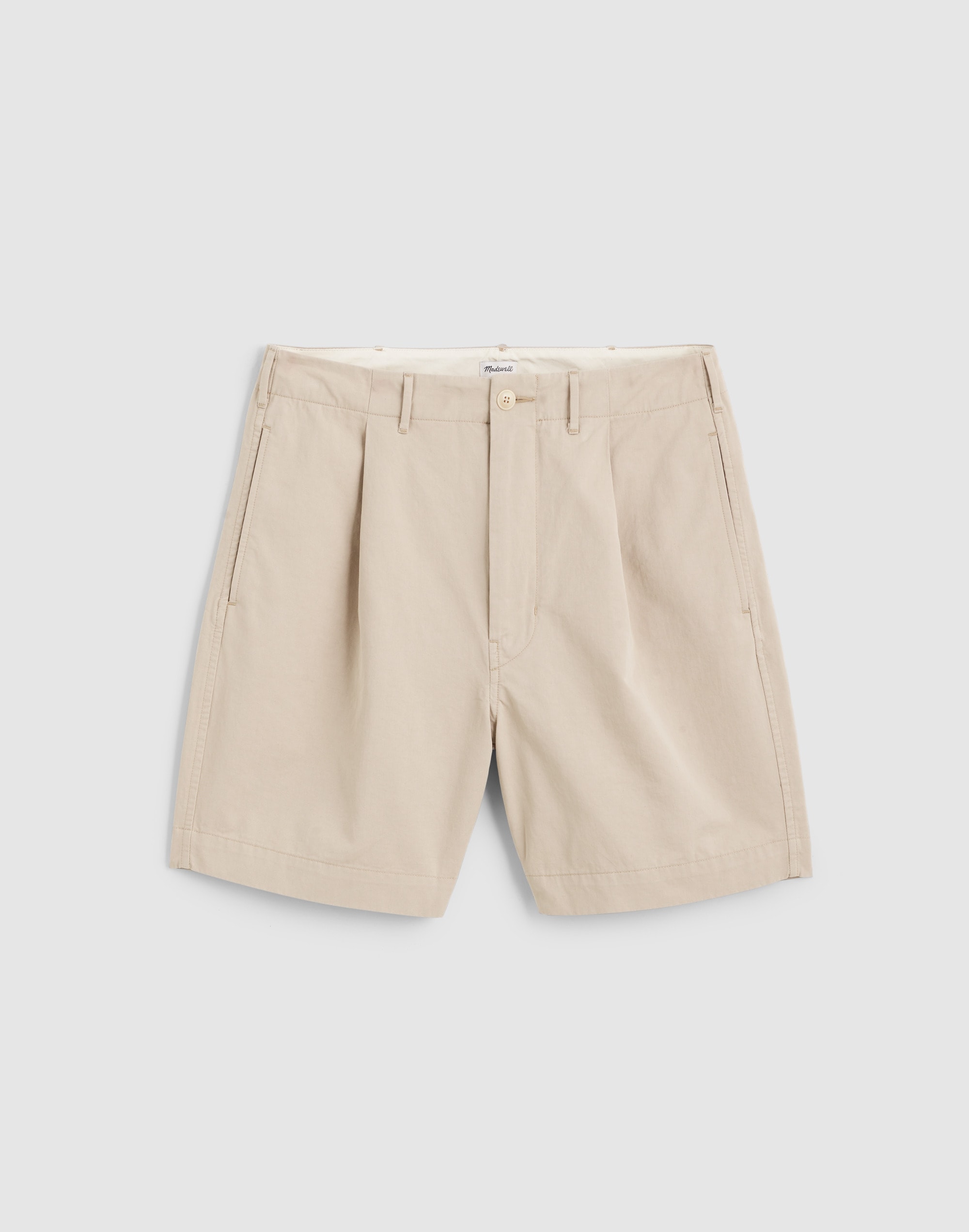 Pleated Chino Shorts in Uniform Twill