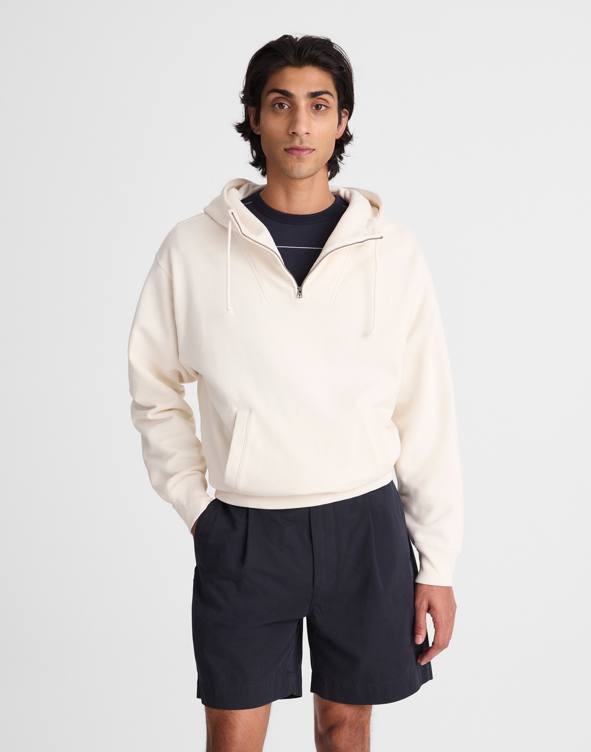 Pleated Chino Shorts in Uniform Twill