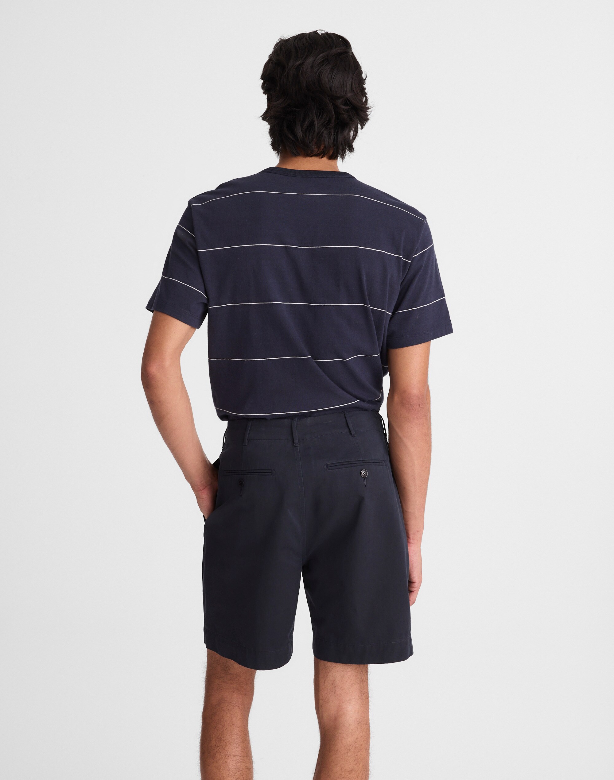 Pleated Chino Shorts in Uniform Twill