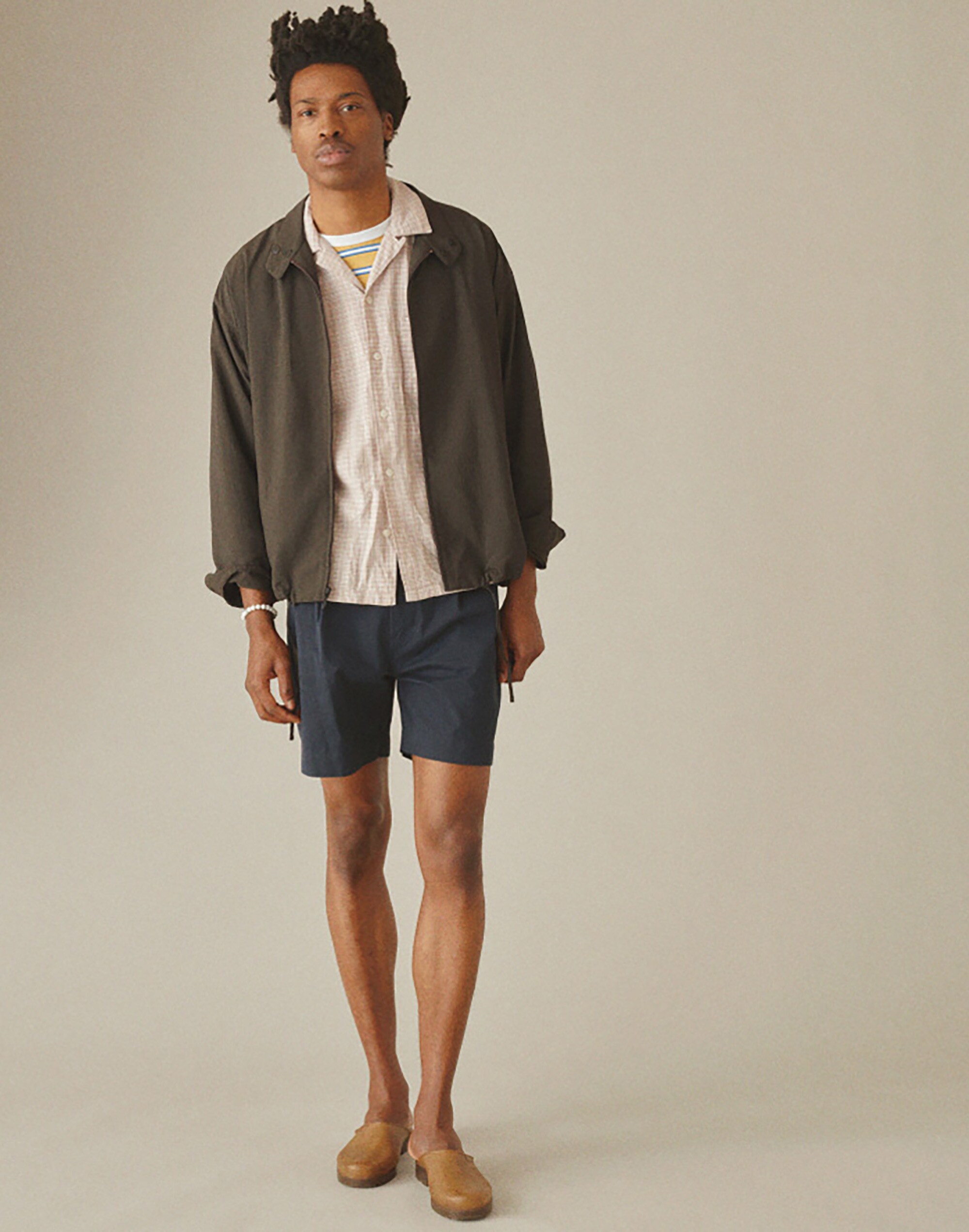 Pleated Chino Shorts in Uniform Twill