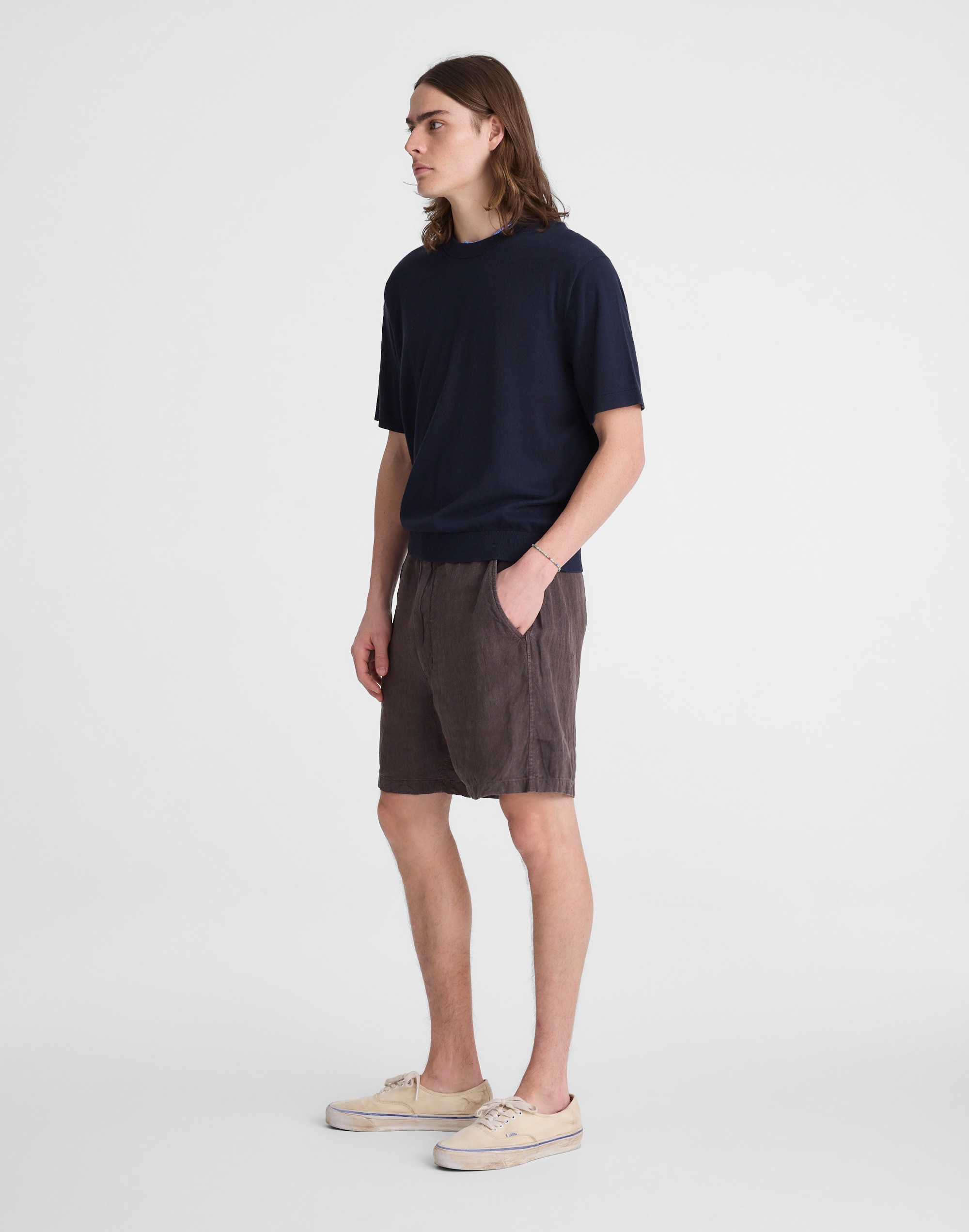 Pull-On Shorts in Linen