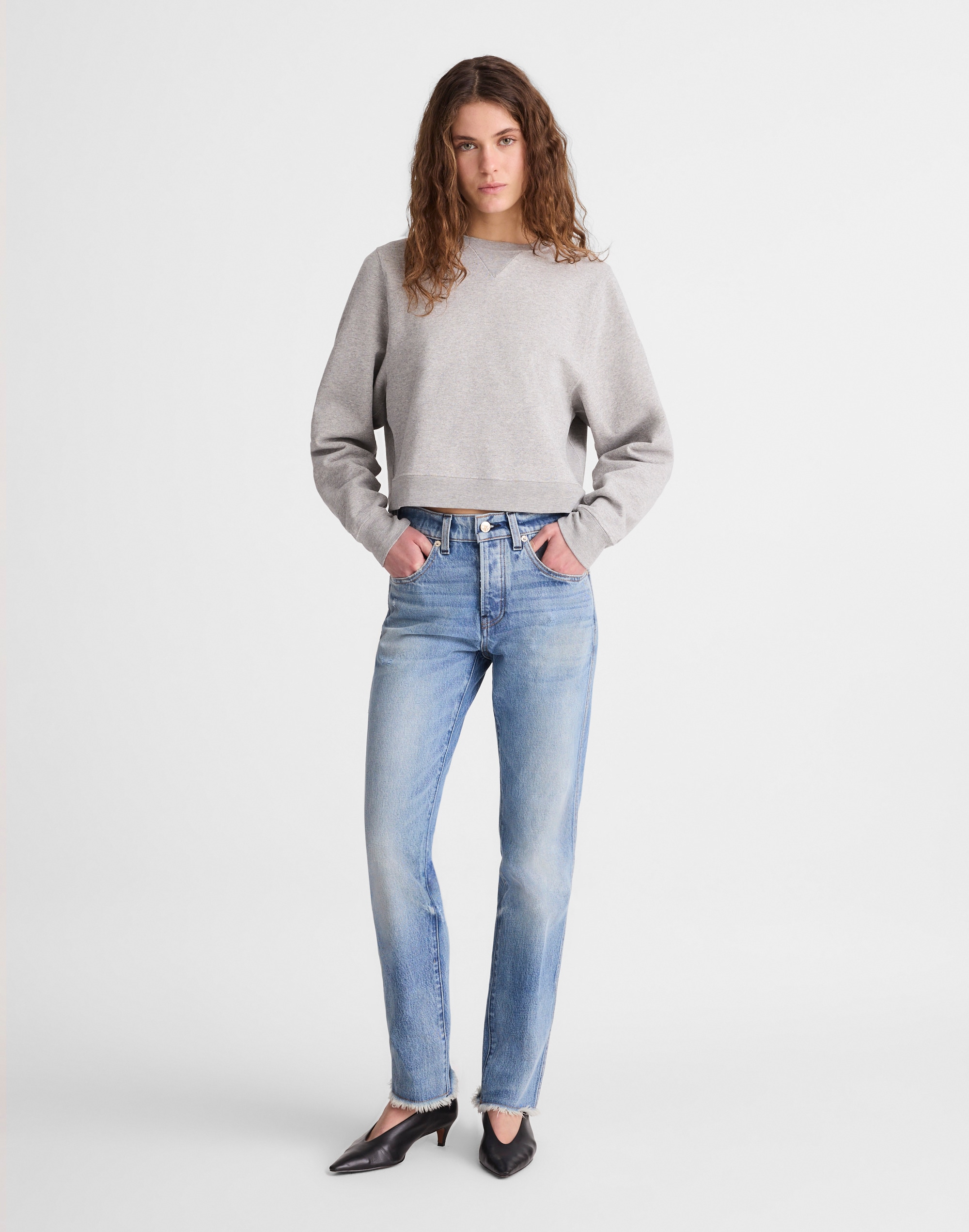 madewell x benjamin talley smith the putney mid-rise straight jean in whitney wash