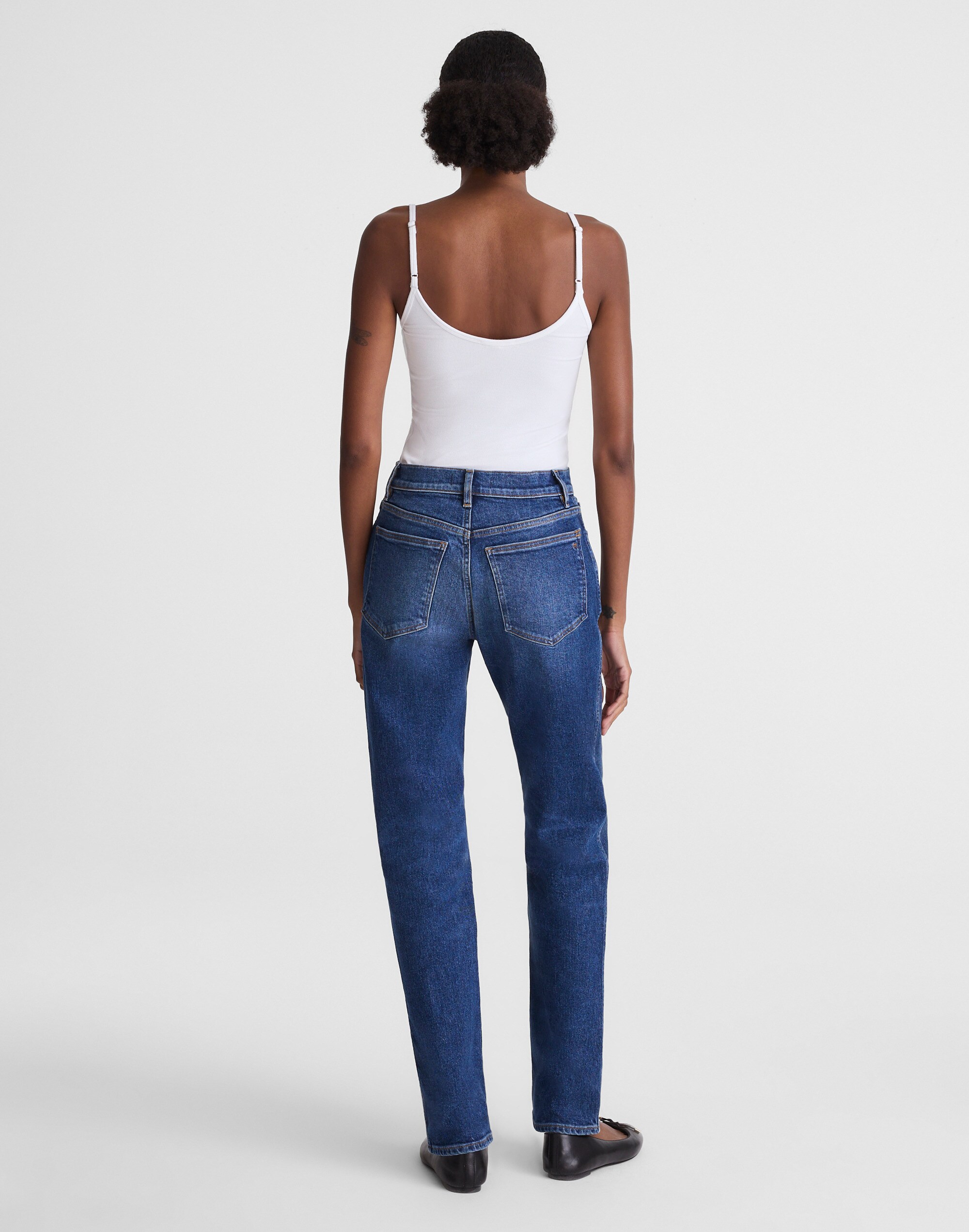 Tall Circular Longline Straight Jean