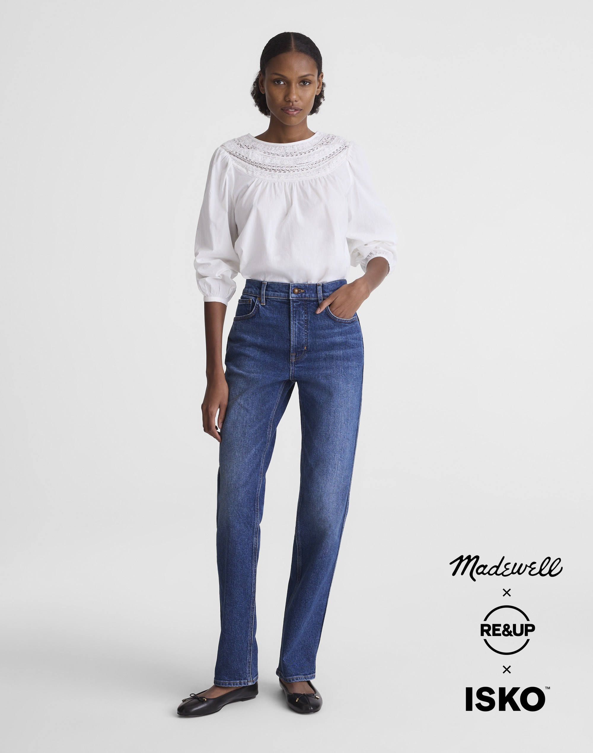 circular longline straight jean
