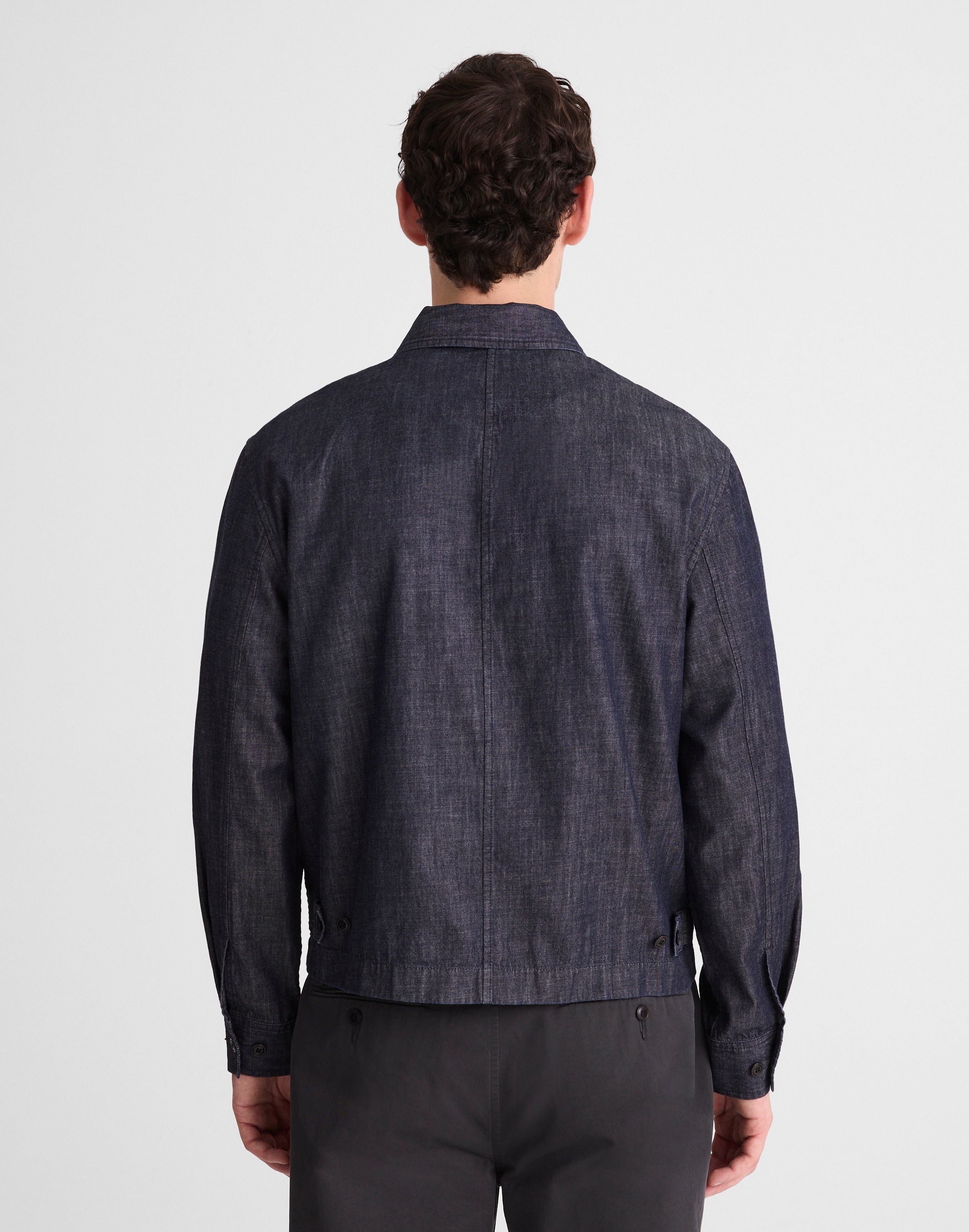 Zip-Front Jacket in Denim