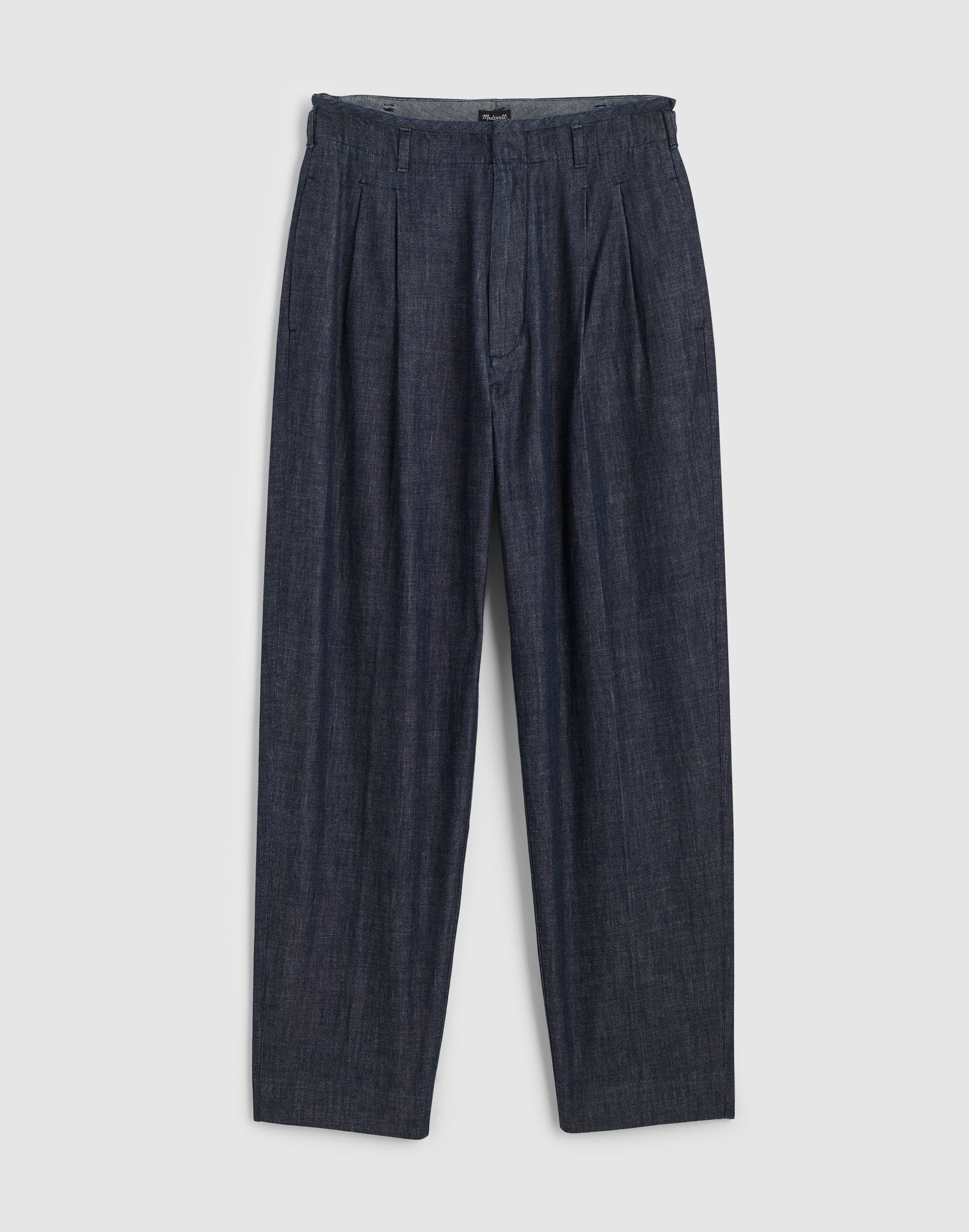 Denim Double-Pleated Trousers