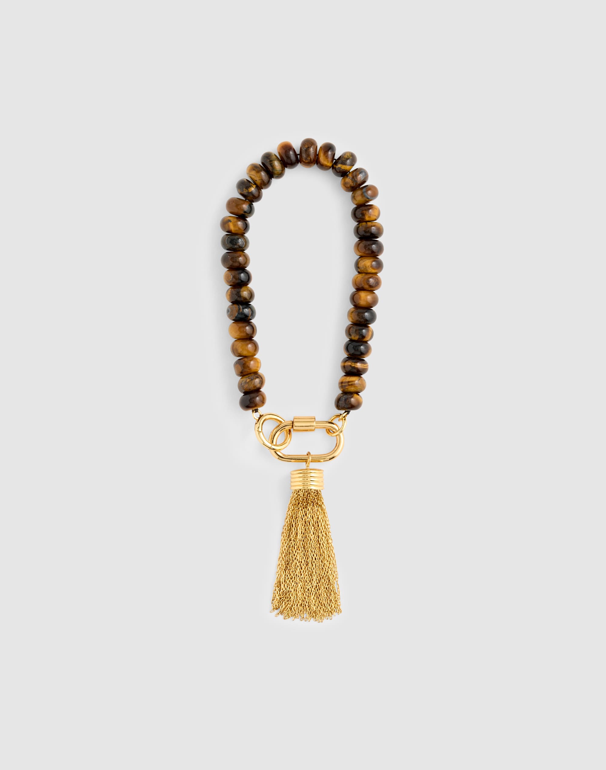 Madewell Beaded Tassel Bag Charm In Brown