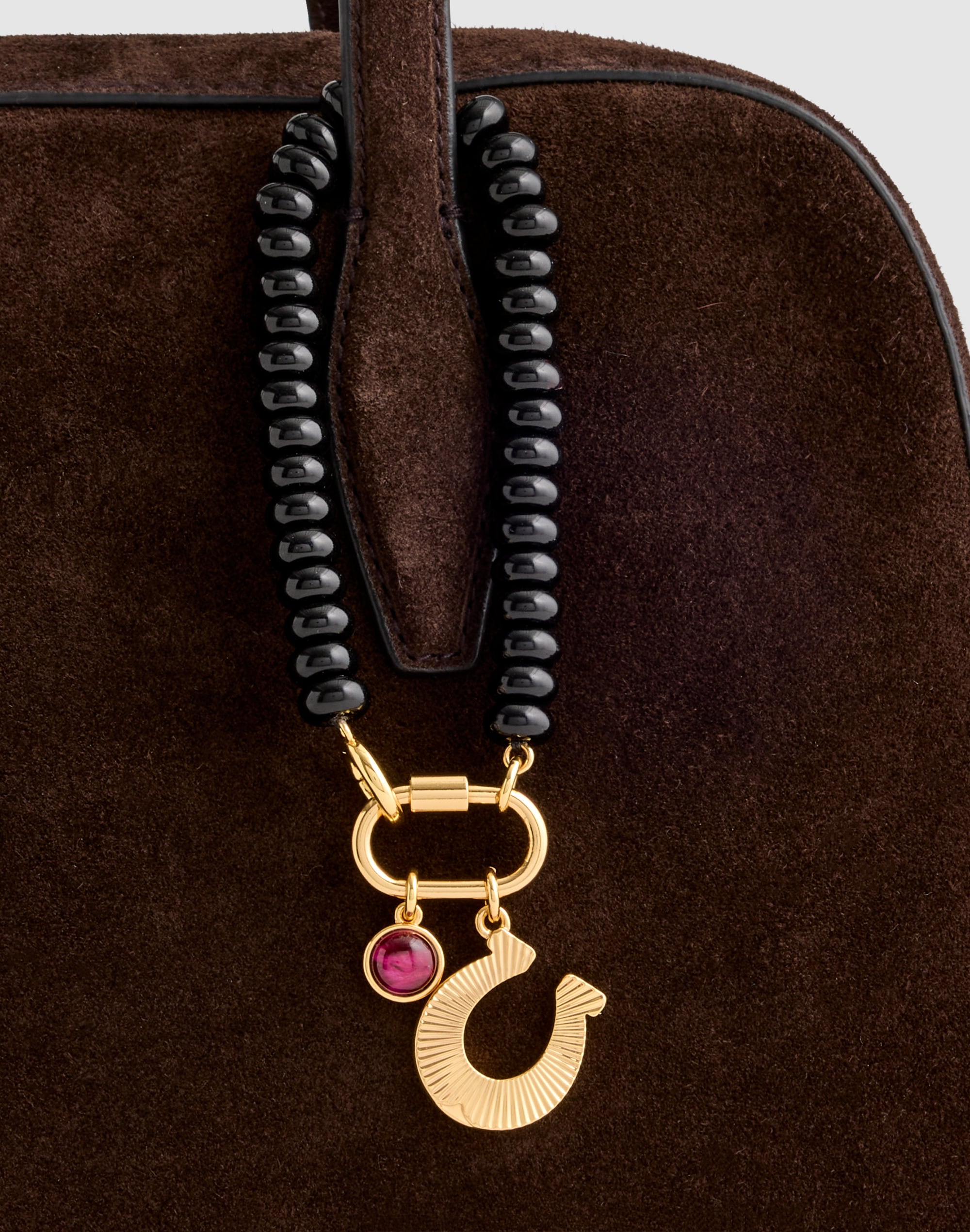 Beaded Horseshoe Bag Charm