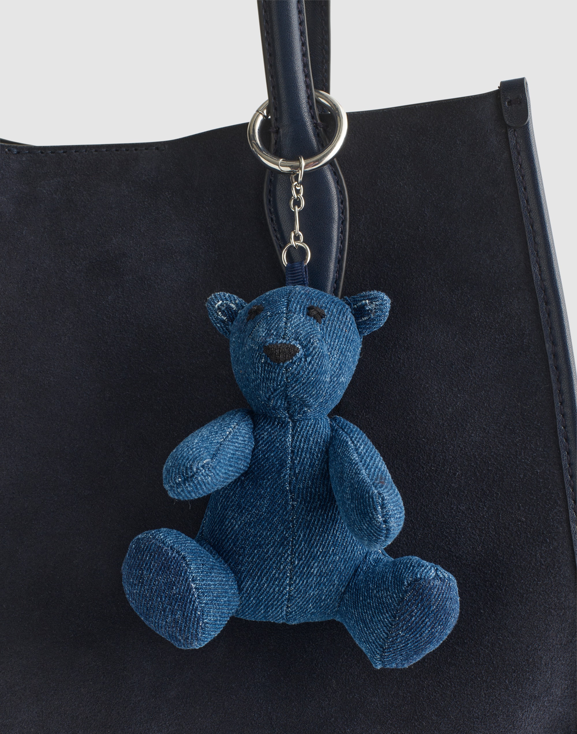 Denim Bear Bag Charm