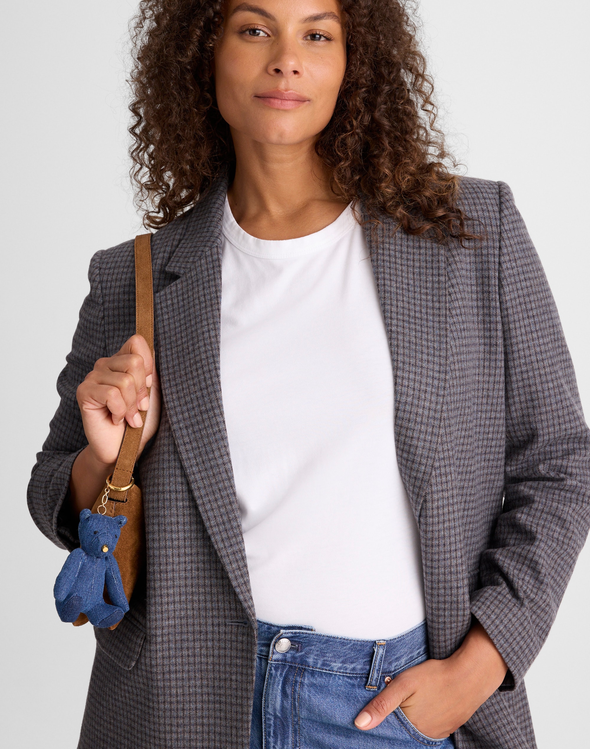 Denim Bear Bag Charm