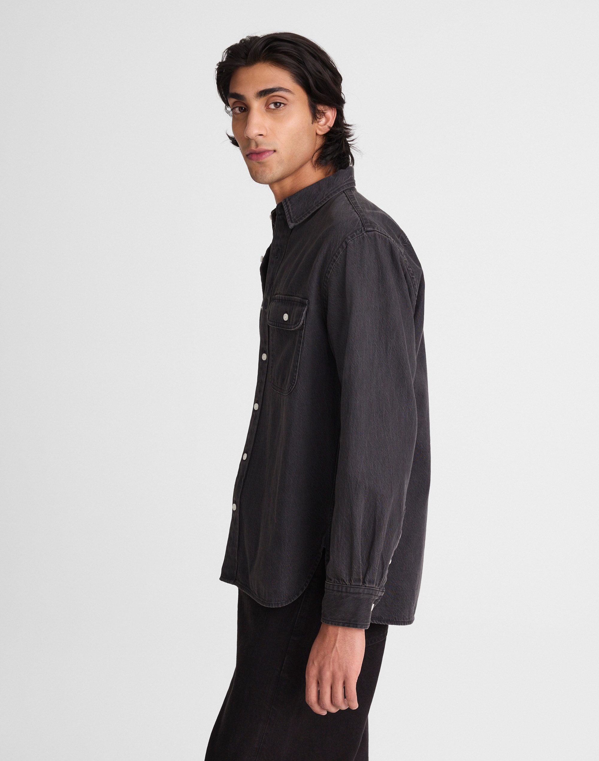 Single-Pocket Shirt in SoftFade Denim